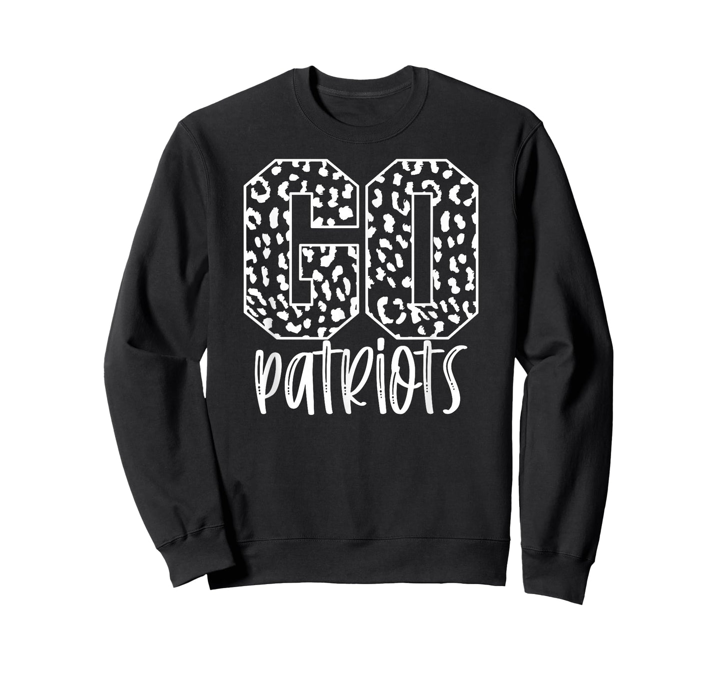 Patriots Team Mascot School Spirit Game Night Leopard Print T-Shirt