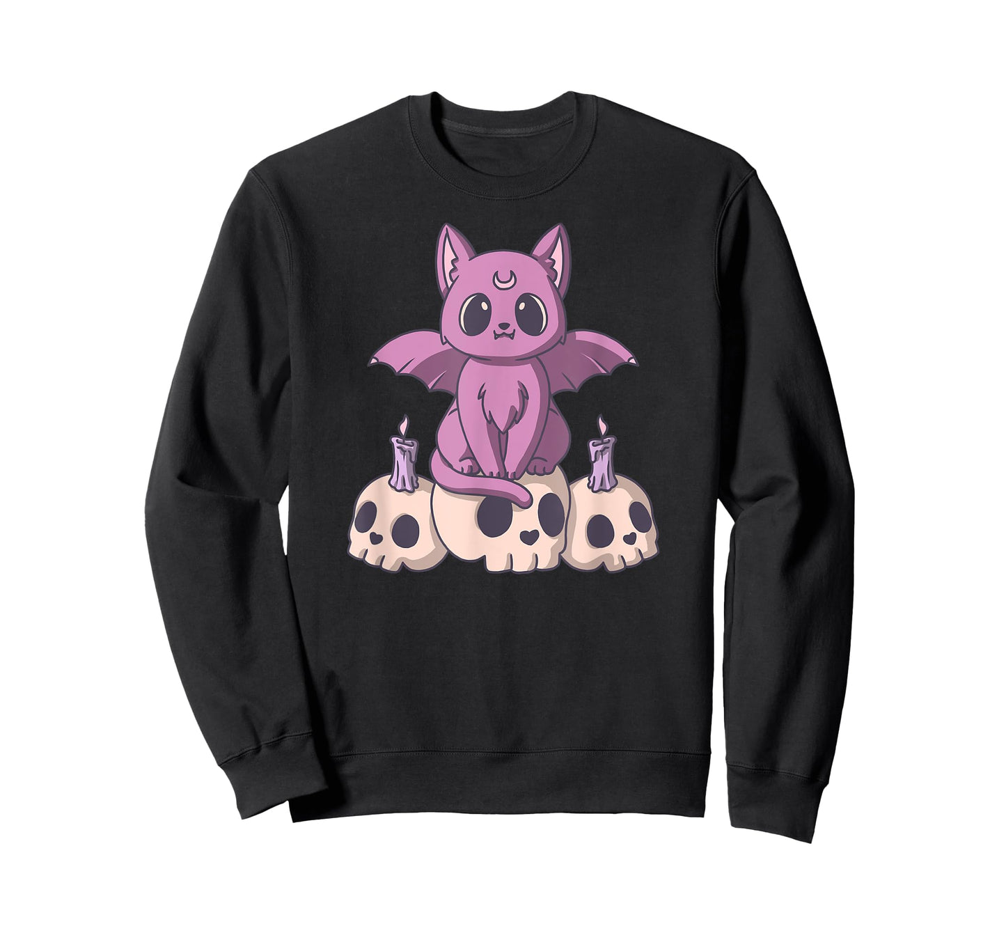 Pastel Goth Satanic Demon Cat And Skull Anime Kawaii T-Shirt for Men Women