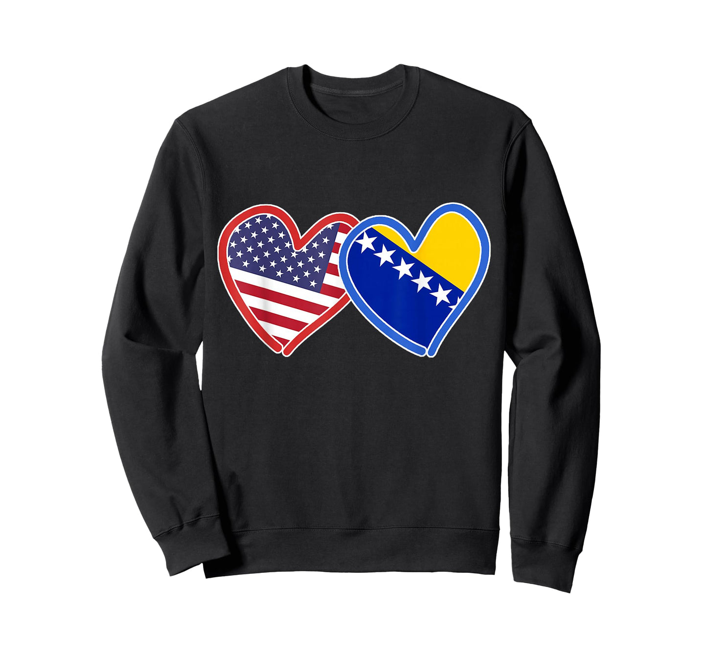 Bosnian American Bosnia & America Flag T-Shirt T-Shirt