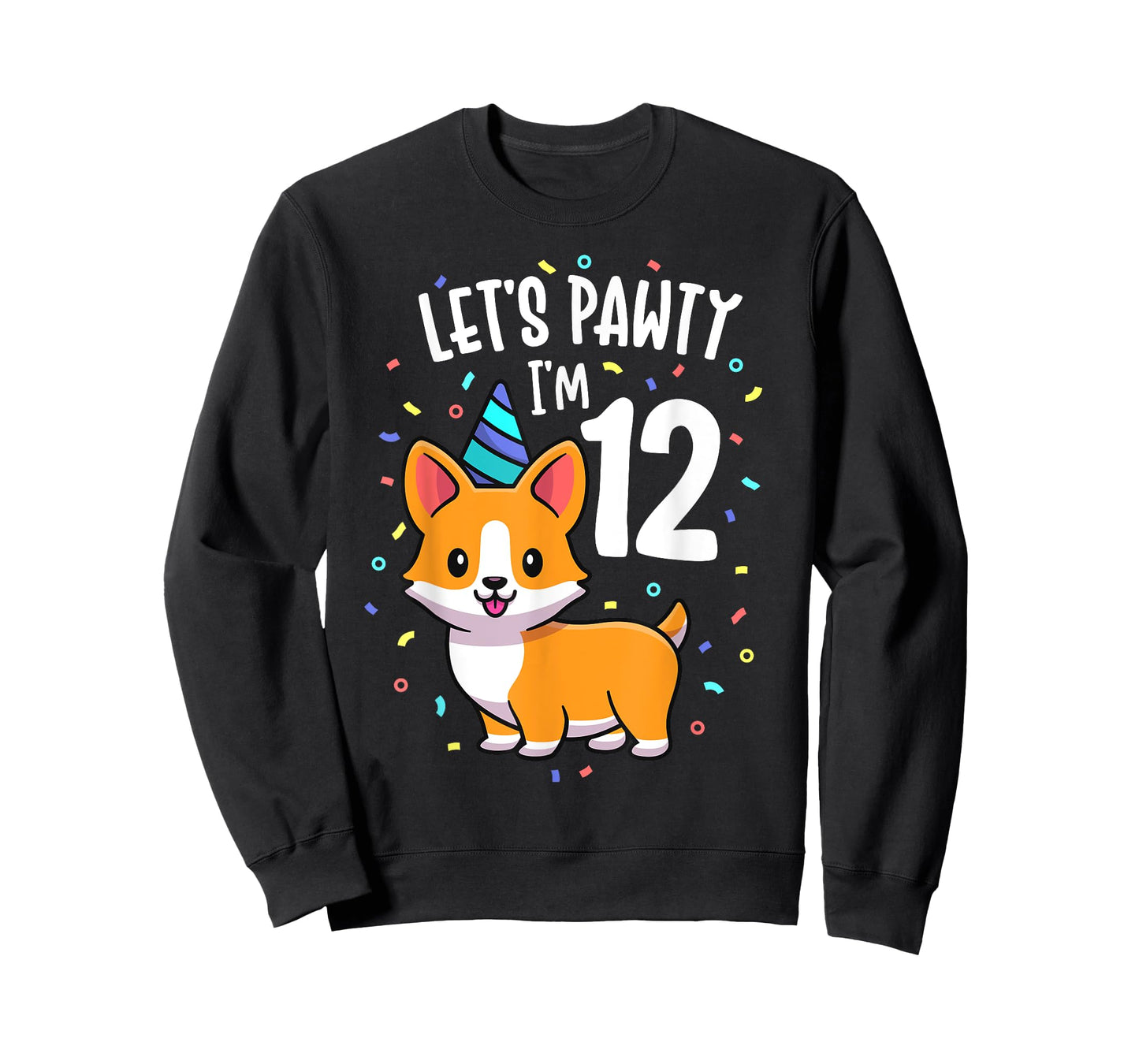 12 Years Old Corgi Dog Lover 12th Birthday Party Outfit Kid T-Shirt