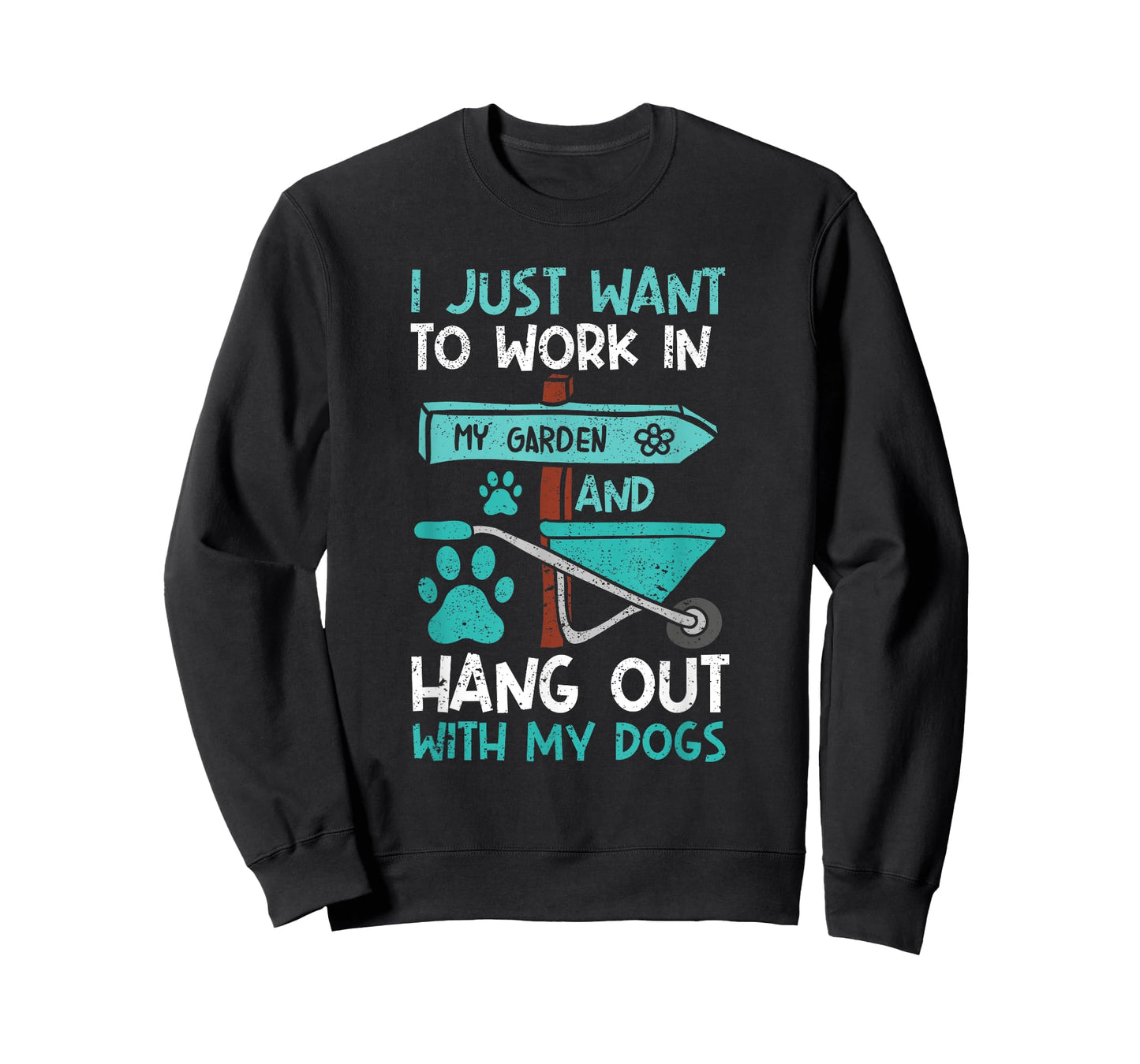 I Just Want To Work In My Garden And Hang Out Dogs Gardening T-Shirt
