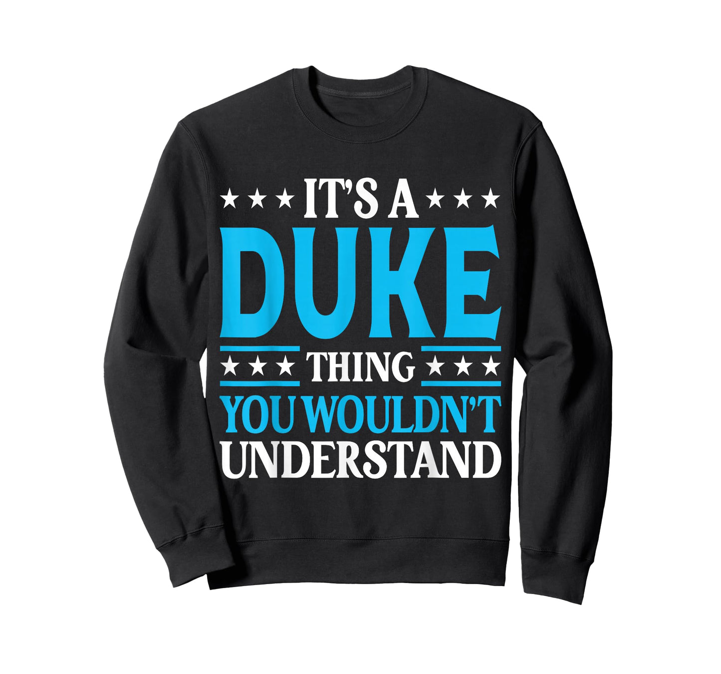 Duke Gift Duke Tee Men Name Birthday Gifts - Black - Small - Classic Fit - Crew Neck - Short Sleeve - Cotton, Polyester - Modern - Personalized T-Shirt