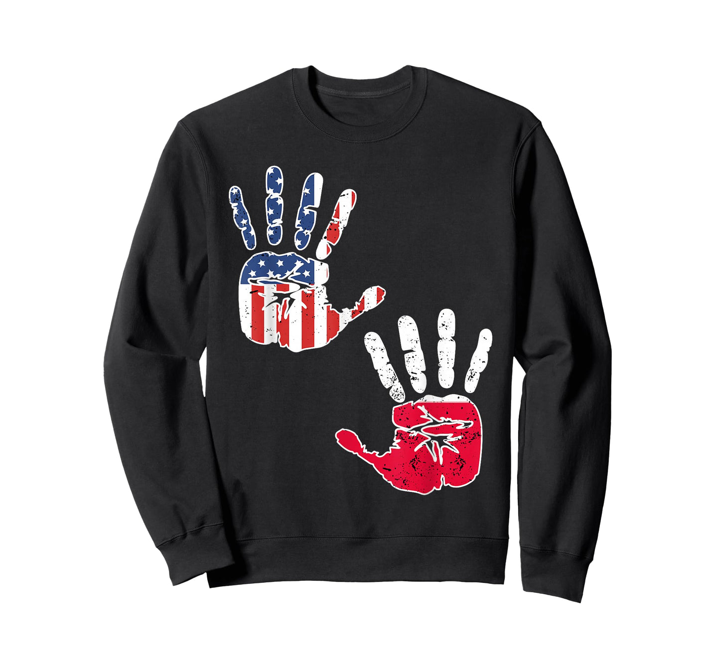 USA Poland Handprint Shirt Proud Polska Flag Polish American T-Shirt