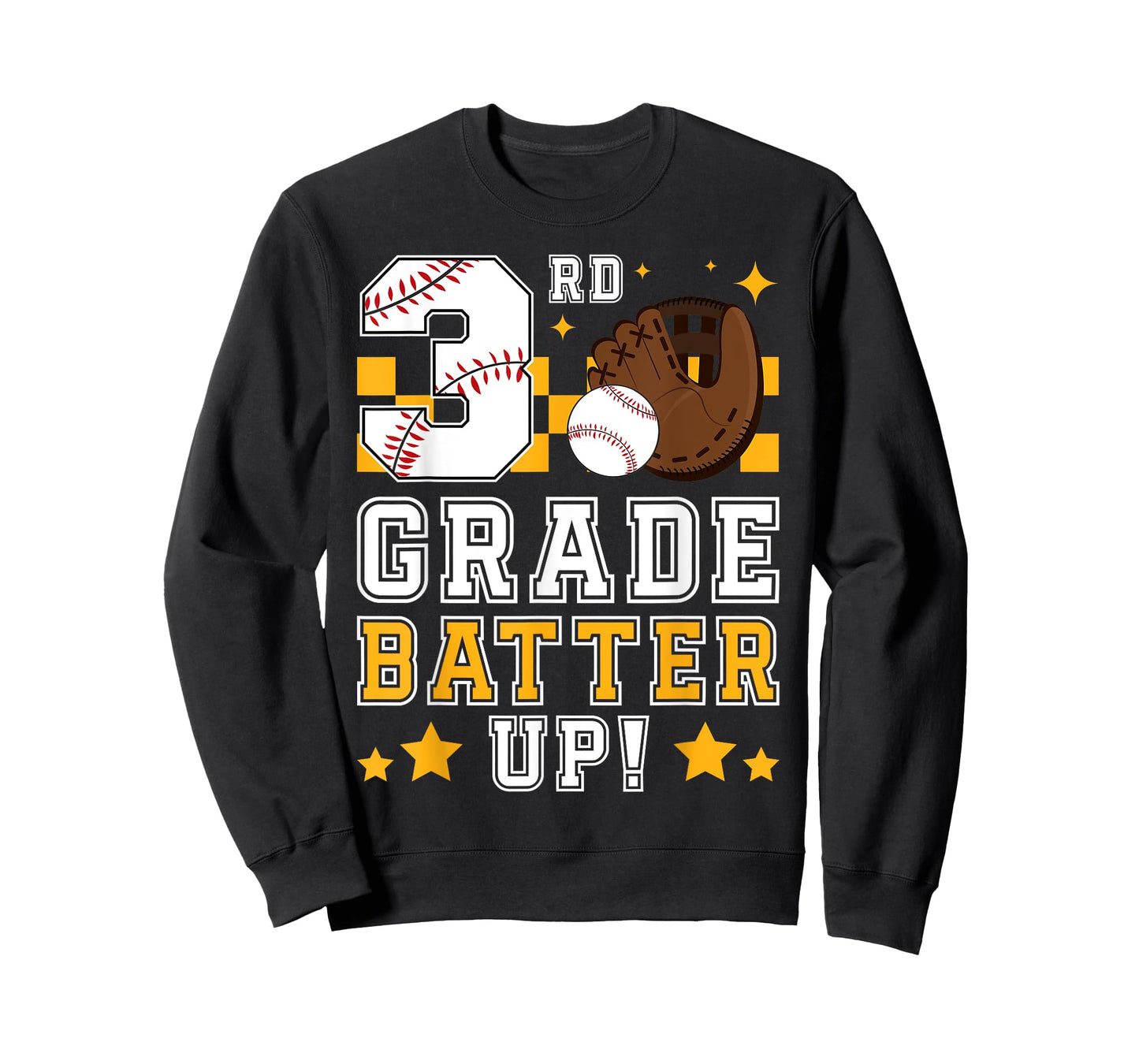 3rd Grade Batter Up Baseball First Day Back To School T-Shirt