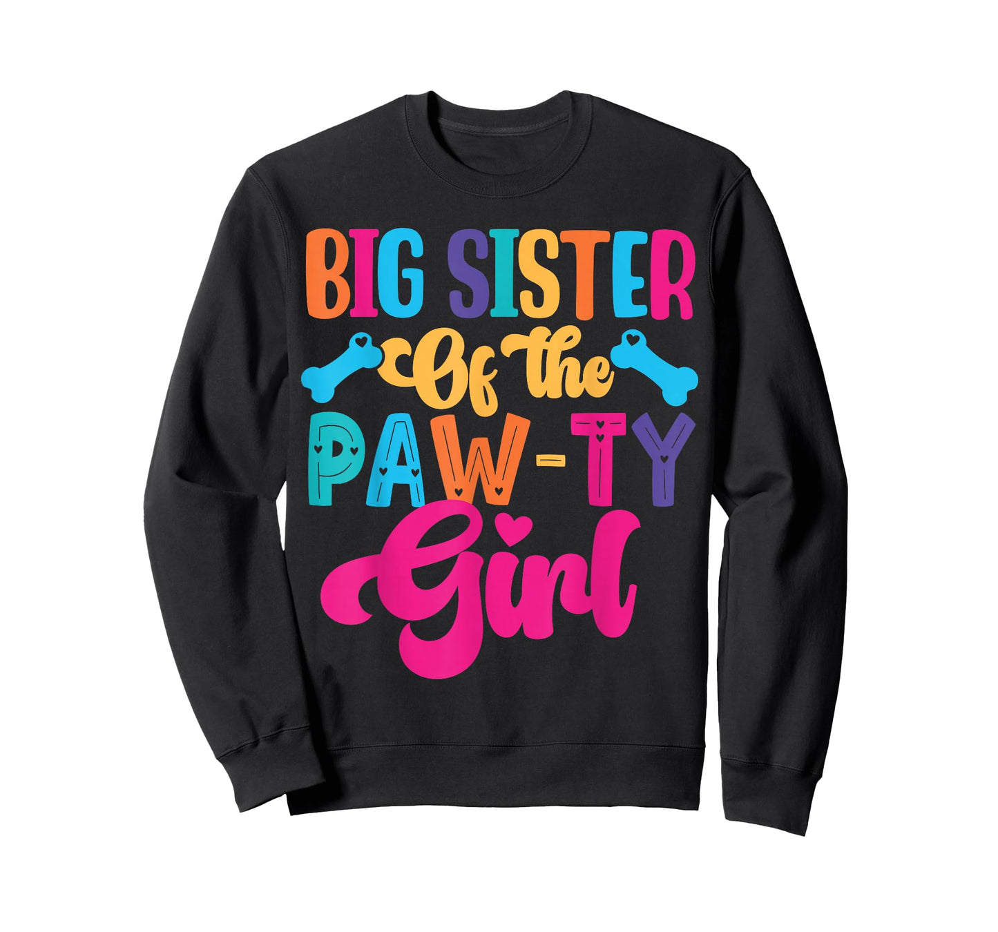 Big Sister Of The Birthday Girl Dog Paw Family Matching T-Shirt