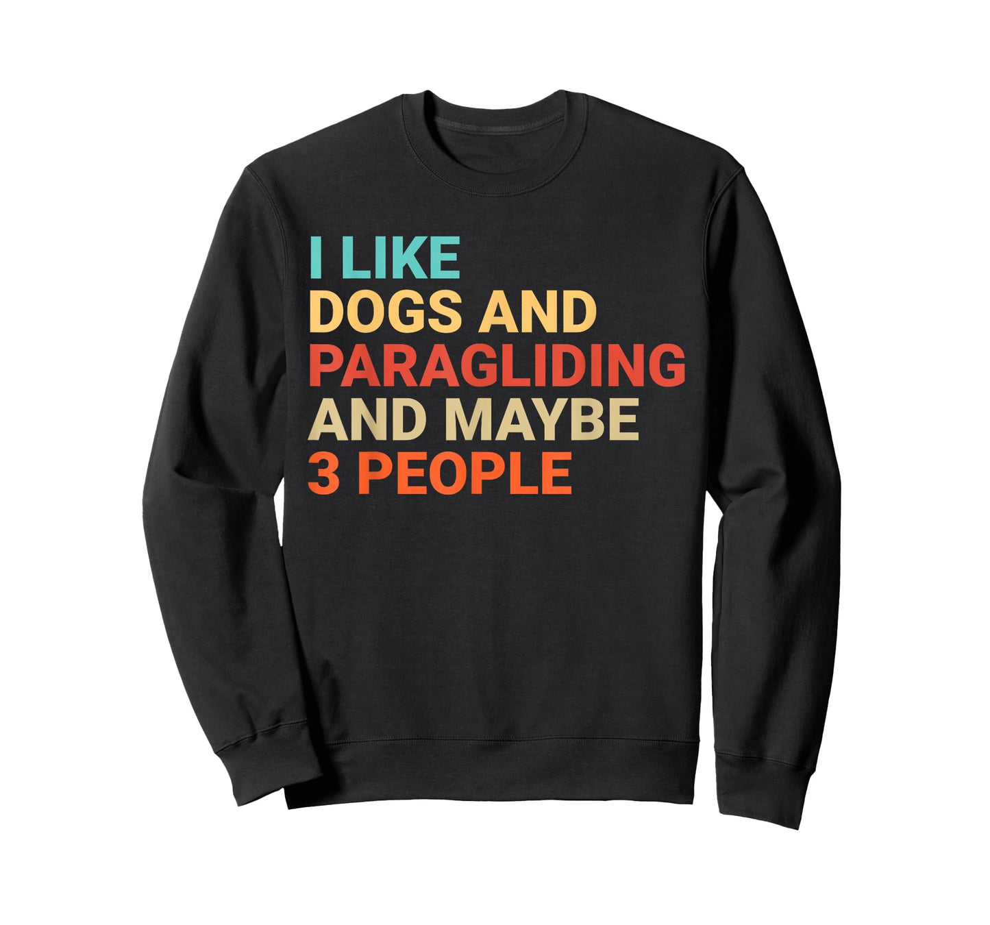 Retro I Like Dogs and Paragliding Lover Funny Paraglider T-Shirt