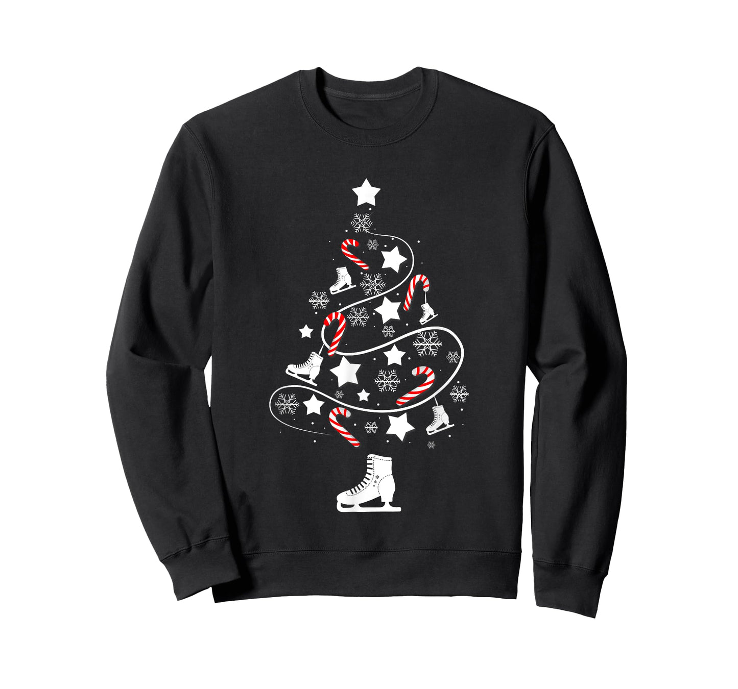 Ice Skating Christmas Tree Xmas Skaters Funny Winter Sports T-Shirt