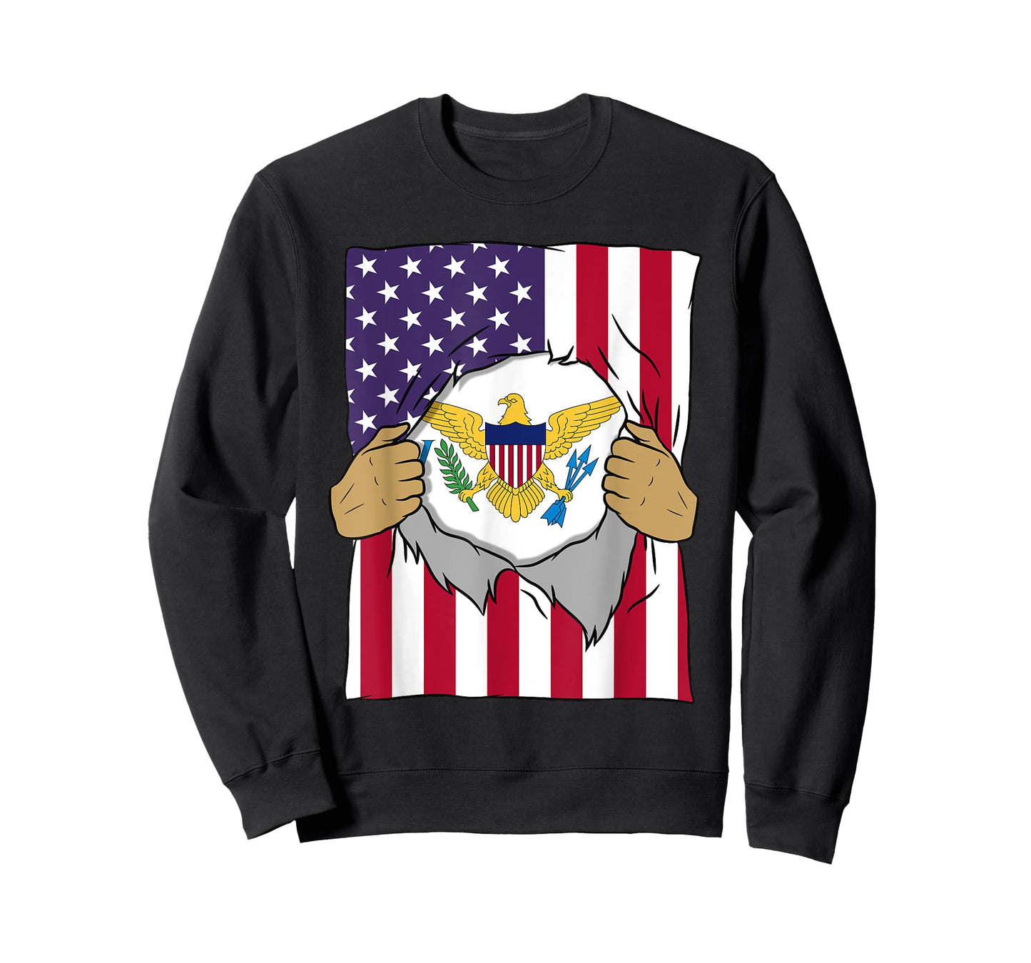 US Virgin Islands Flag Inside Me Home Islander American Gift T-Shirt