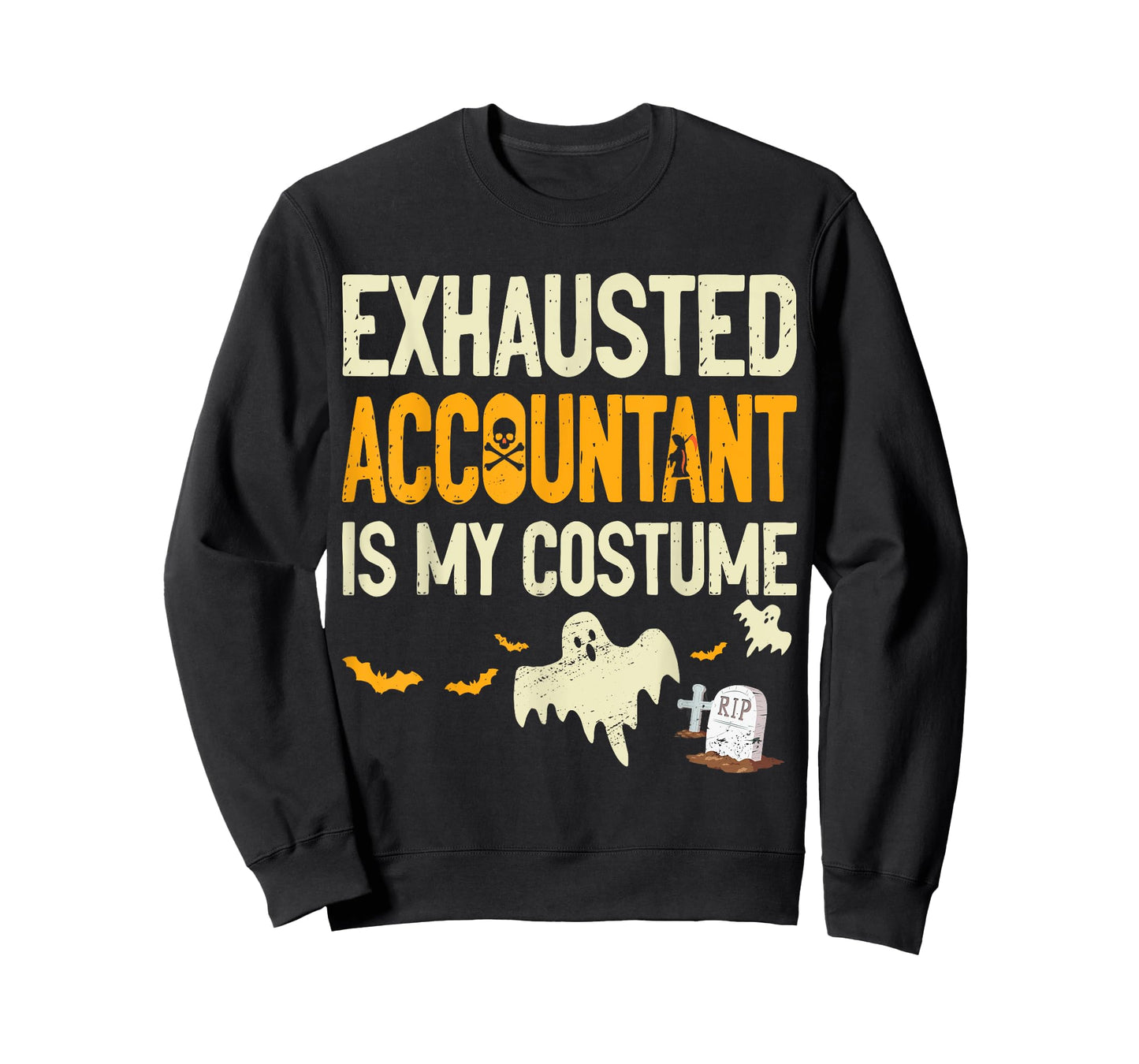 Exhausted Accountant CPA Halloween Funny Accountant T-Shirt