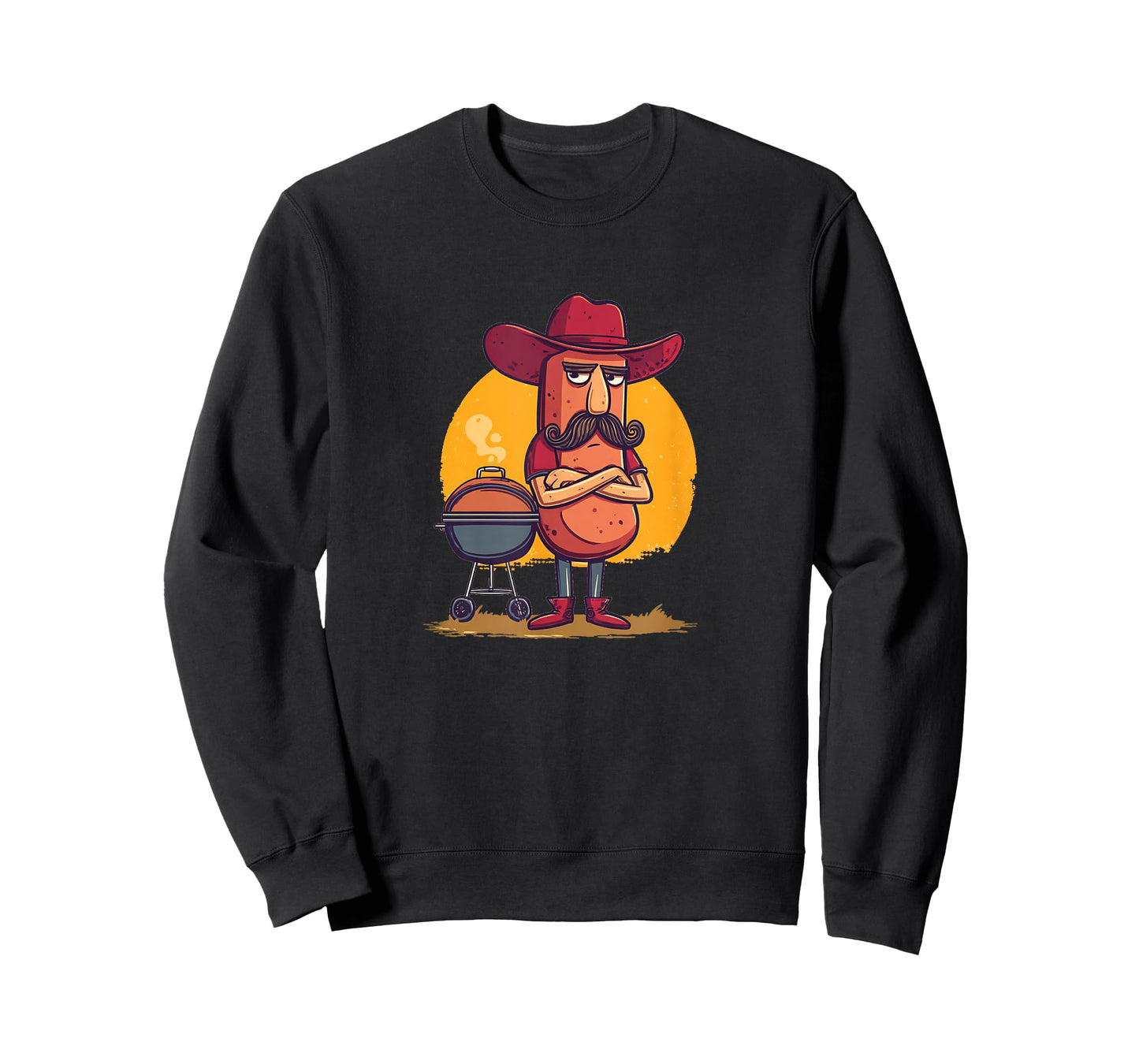 Grumpy Hotdog Weenie Look for BBQ and Beard Lovers T-Shirt