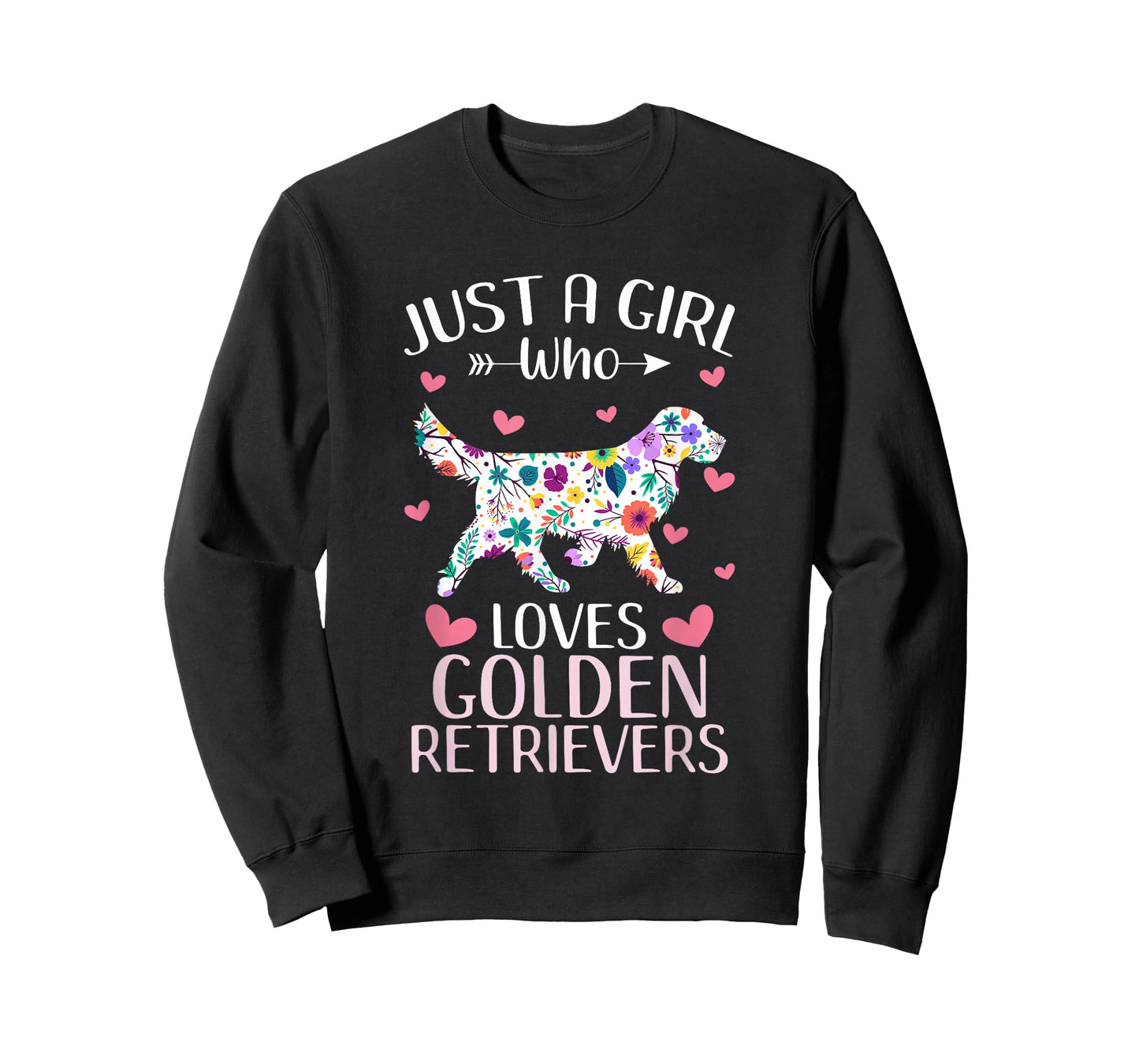 Just A Girl Who Loves Golden Retrievers Cute Dog Lover girls T-Shirt