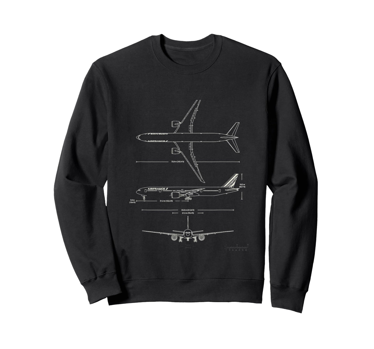 B-777 Aircraft blueprint T-Shirt