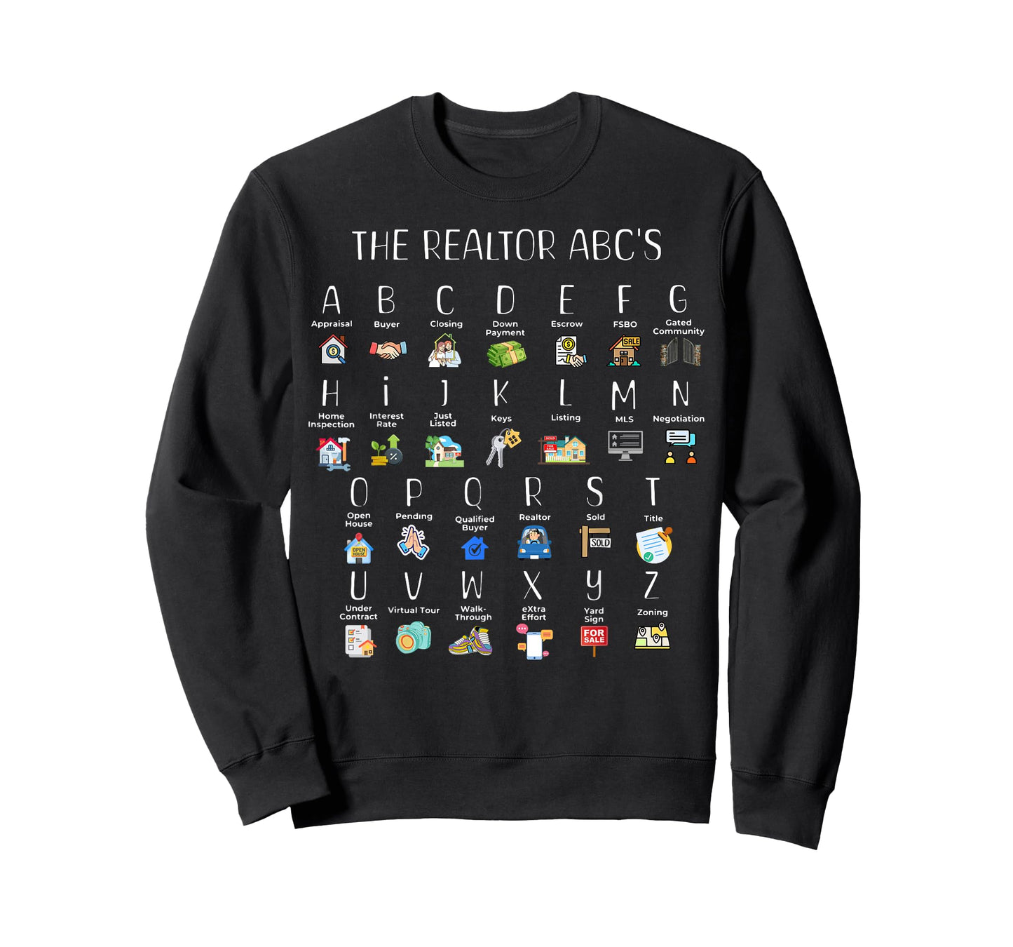 Realtor Abcs Alphabet Real Estate Agent Realtor House Broker T-Shirt