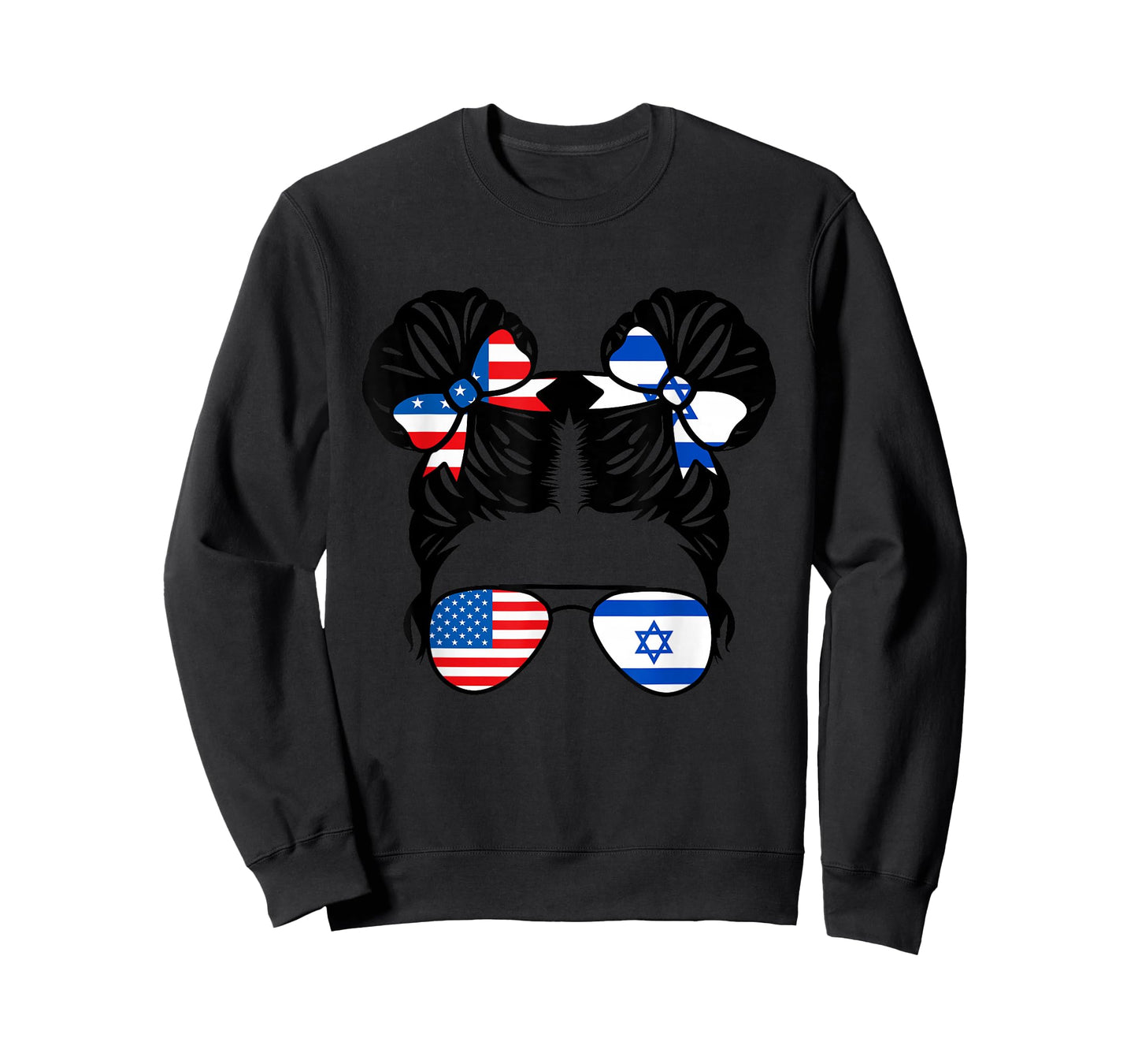 Half American Half Israelis Girl USA Israel Flag Patriot T-Shirt