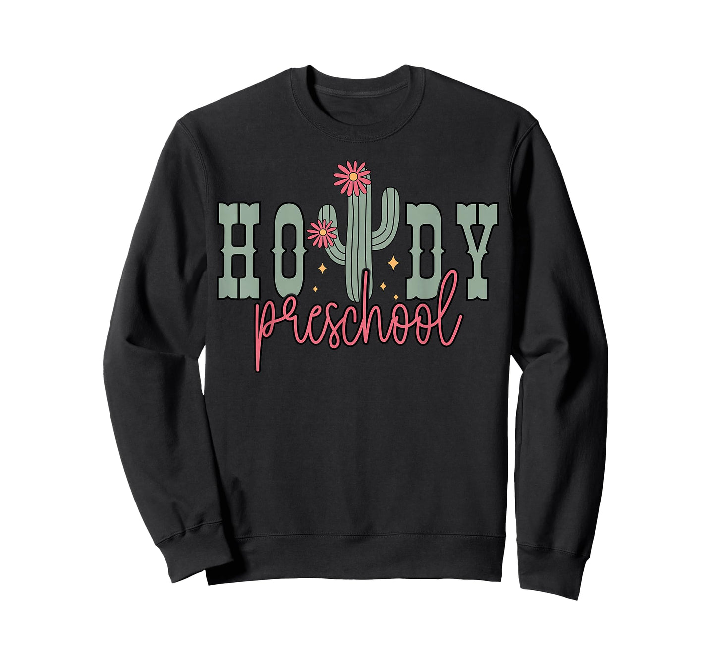 Cactus Howdy Preschool Teacher Rodeo Country Pre-K Teacher T-Shirt