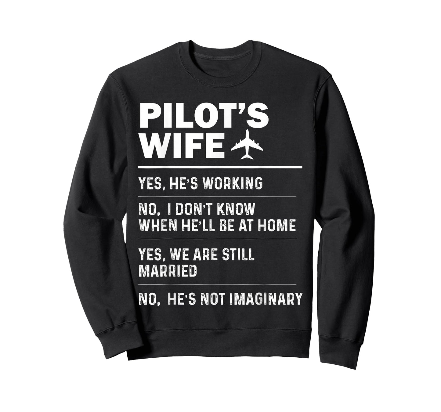 Pilot's Wife Funny Aviation Airline Pilot Husband Aviator T-Shirt