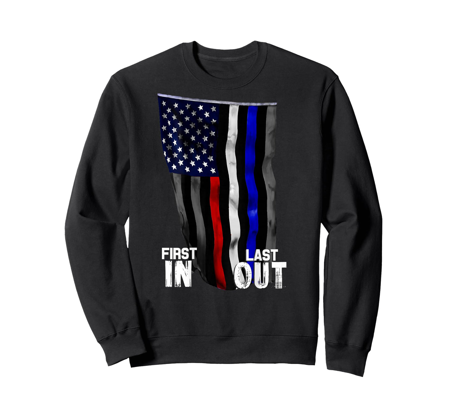 Police Fire EMS First Responder American Flag T-Shirt T-Shirt