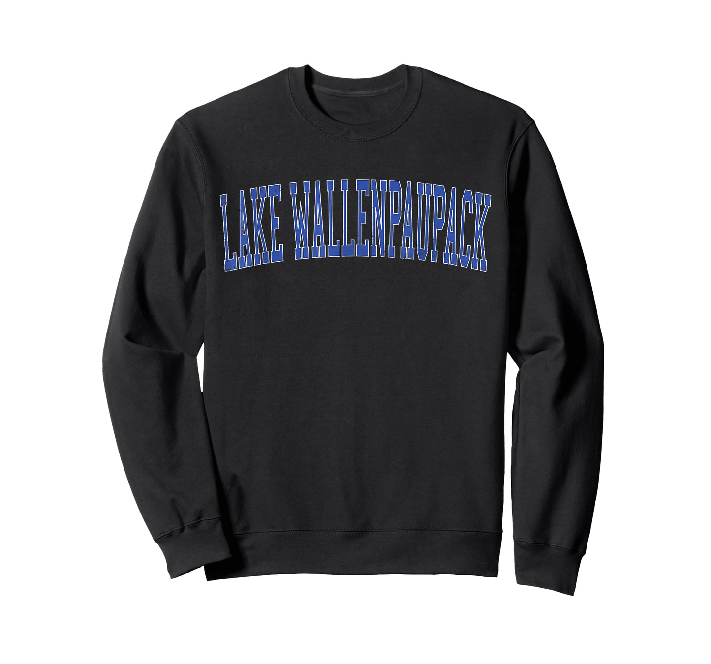 Vintage Lake Wallenpaupack Distressed Blue Varsity Style T-Shirt