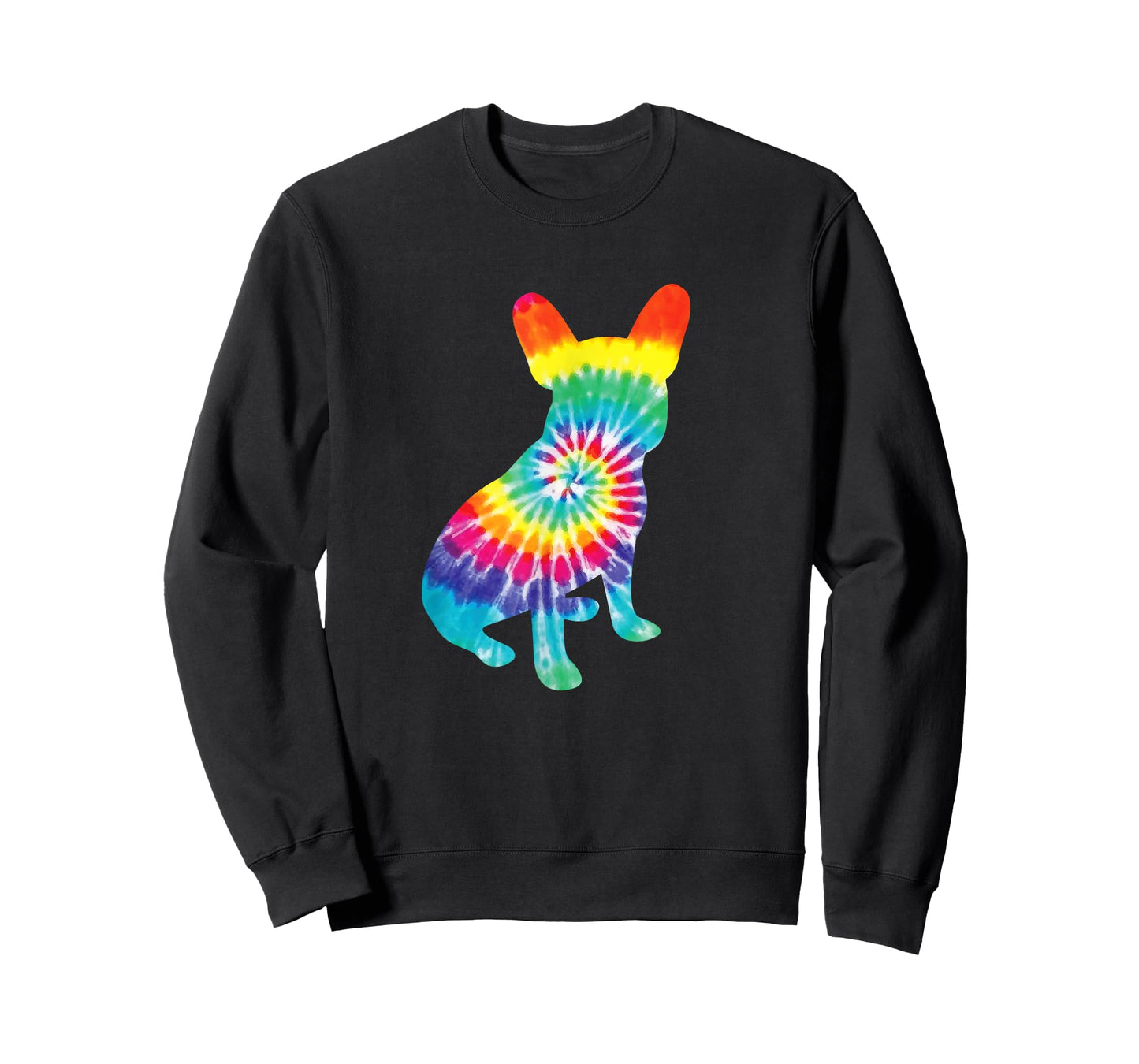 Tie Dye Dog Shirt Hippie French Bulldog Retro Puppy Gift T-Shirt for Men Women Girls Kids