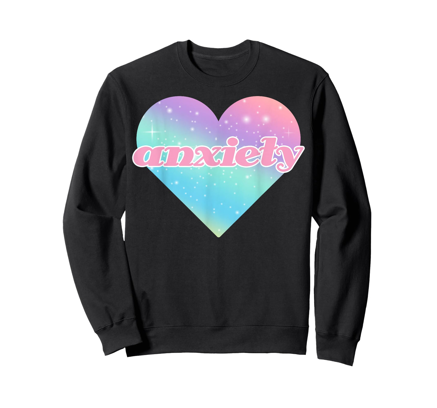 Kawaii Pastel Goth Anxiety Space Heart T-Shirt