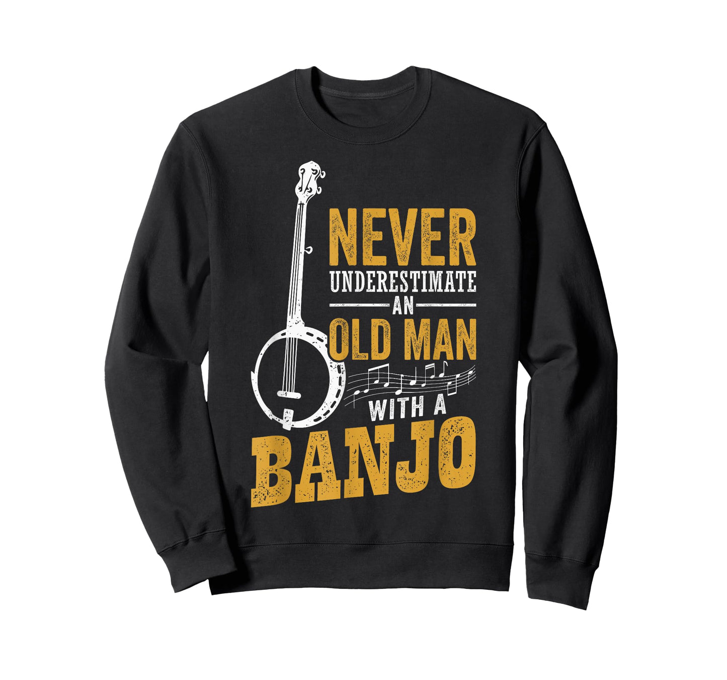 Never Underestimate An Old Man With A Banjo Funny Bluegrass T-Shirt
