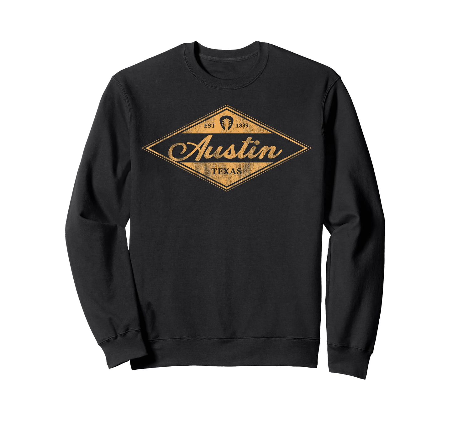 Retro Austin Texas Vintage Guitar Graphic Music Souvenir T-Shirt