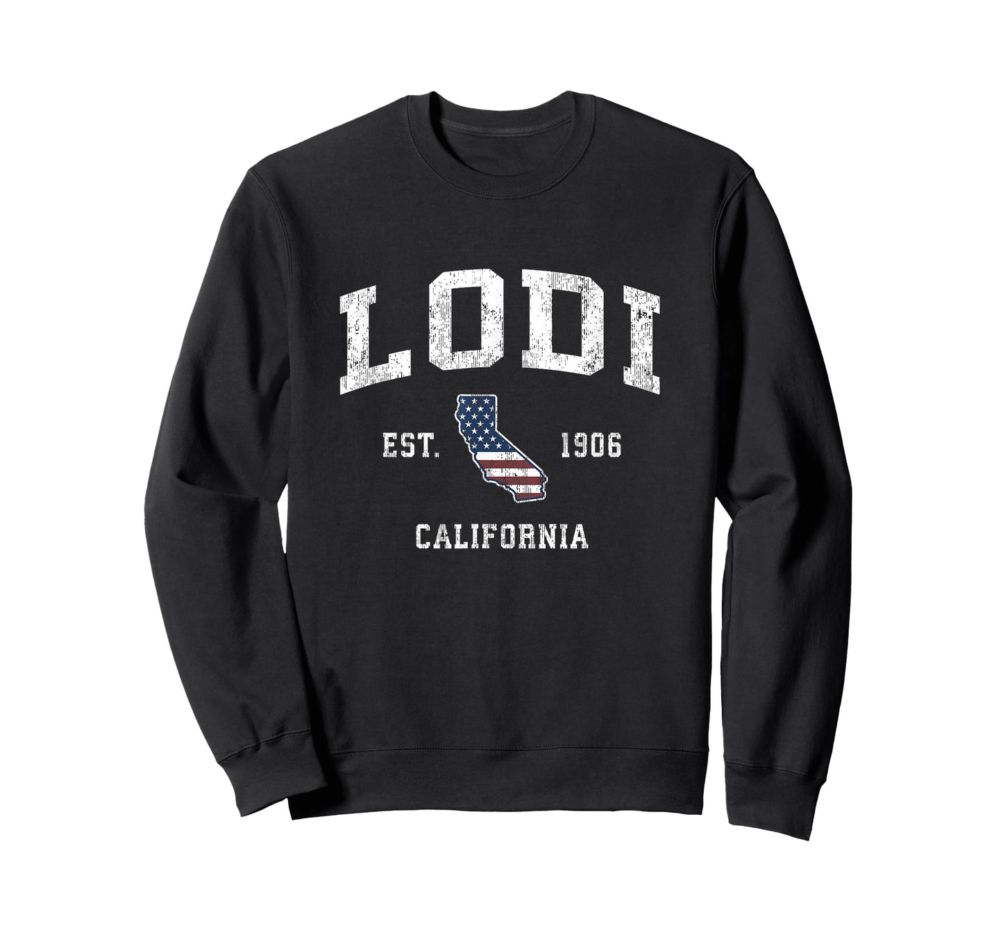 Lodi California CA Vintage American Flag Sports Design T-Shirt