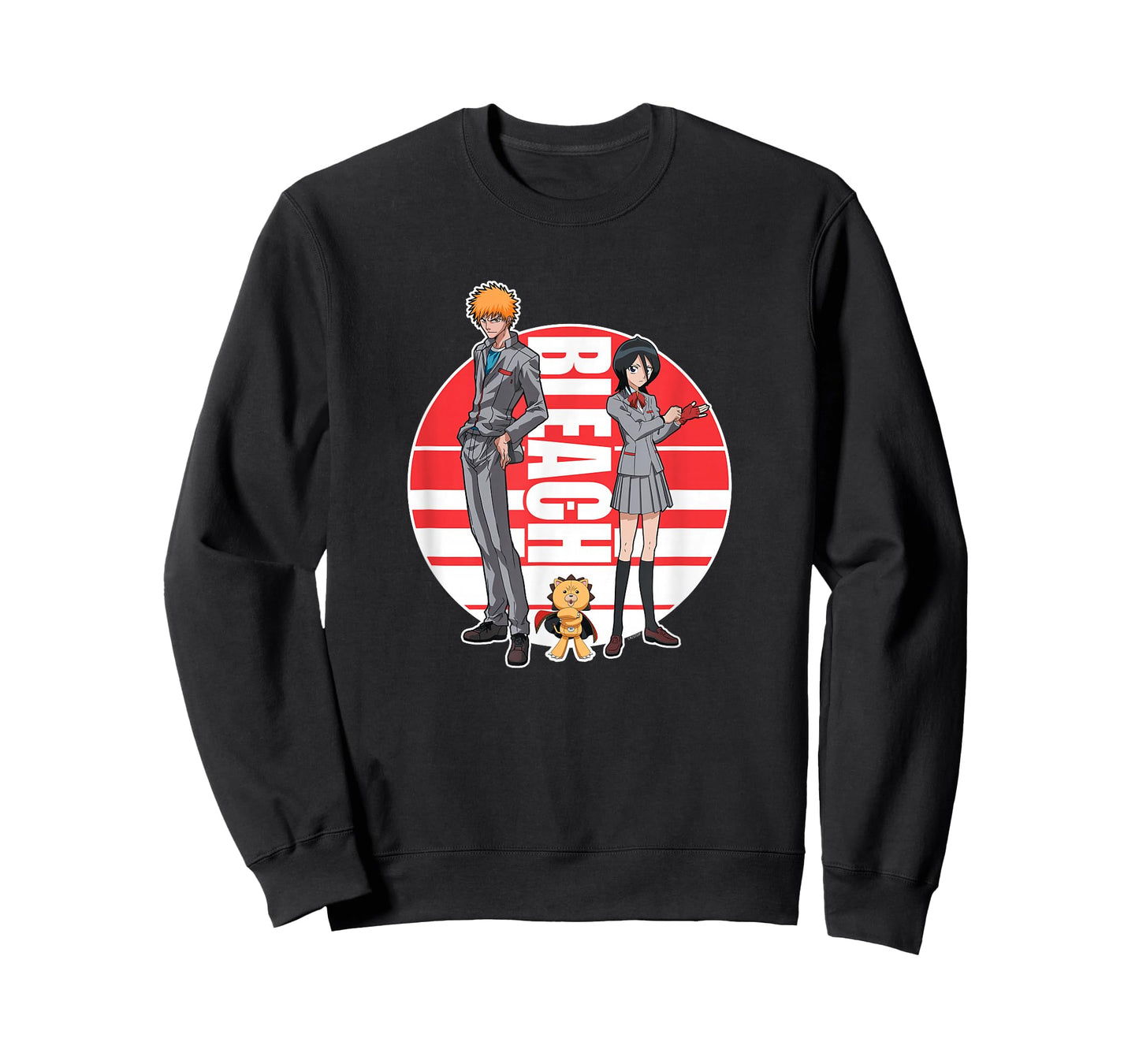 Bleach Ichigo Rukia and Kon Round Logo Anime T-Shirt