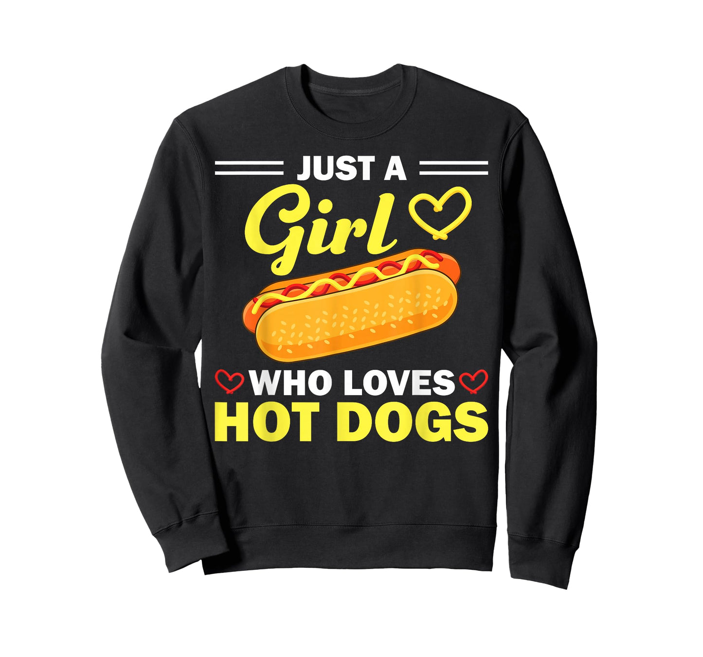Funny Hot Dog Design for Women Girls Hot Dog Lovers T-Shirt Small
