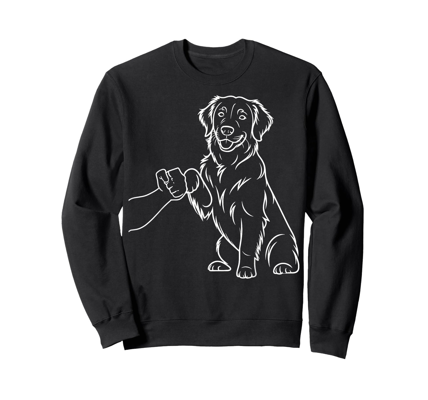 Human and Dog Paw Fist Bump Dog Lover Golden Retriever T-Shirt