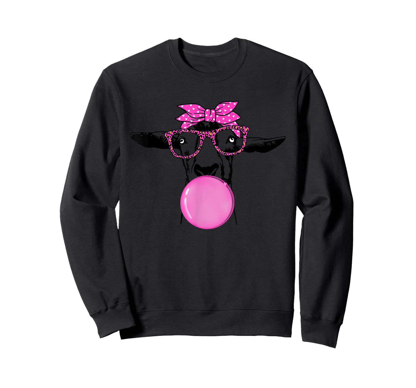 funny goat with bubble gum bandana glasses T-Shirt