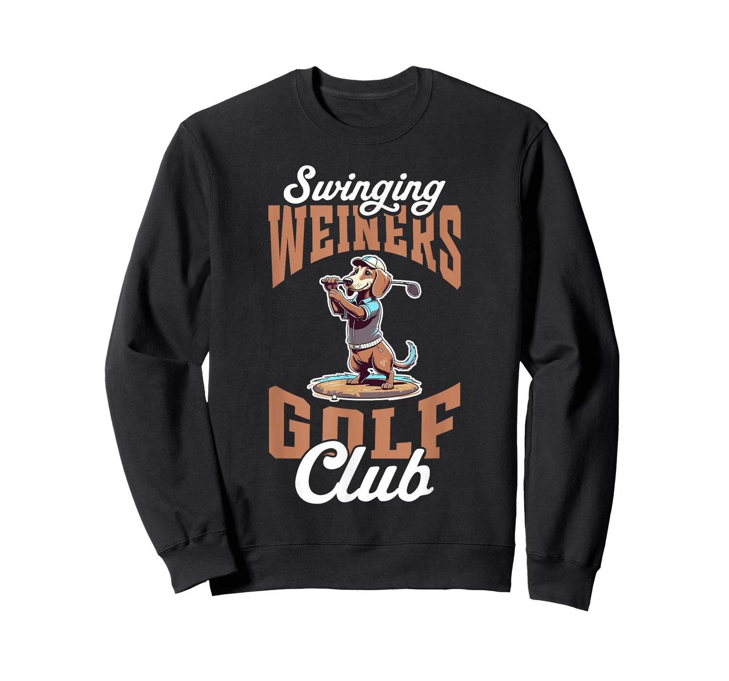 Swinging Weiners Golf Club Funny Golf Dachshund Dog Golfer T-Shirt