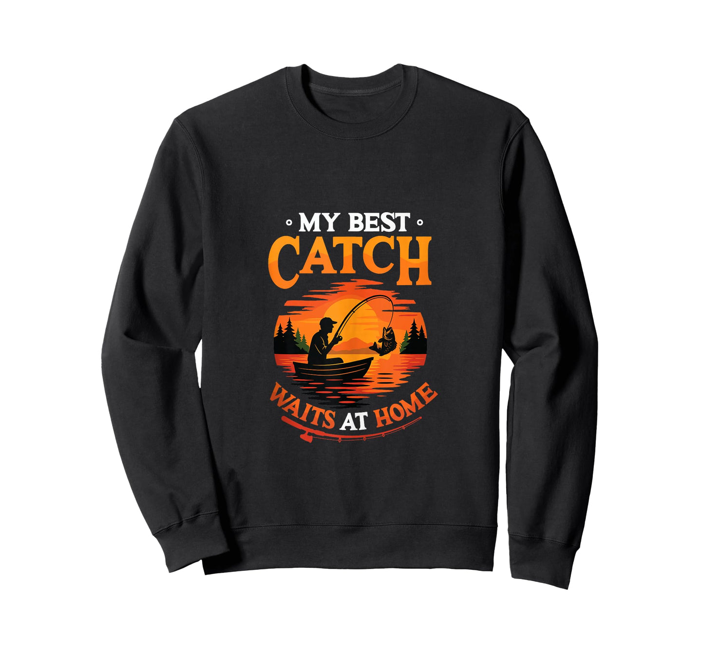 My Best Catch Waits at Home Funny Husband Fishing Tank Top