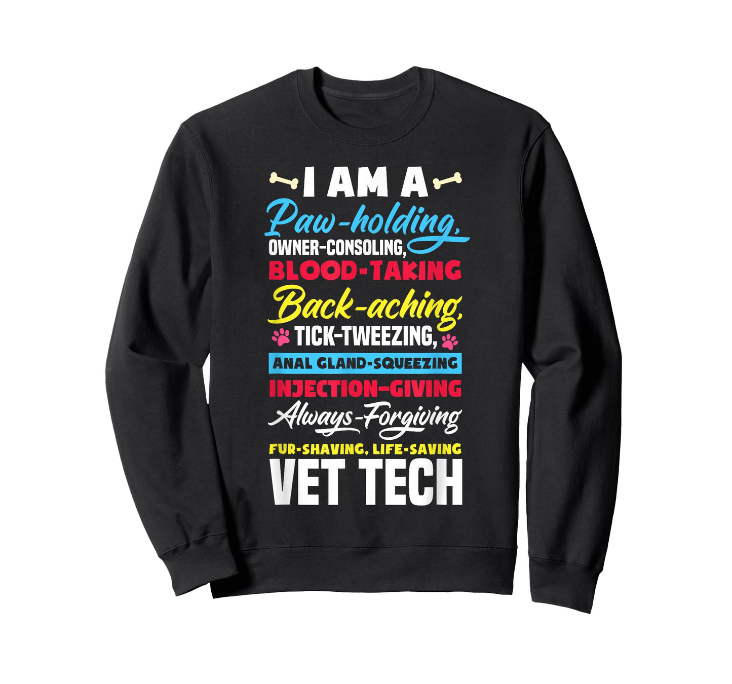 Vet Tech Paw Holding Funny Veterinary Technician T-Shirt