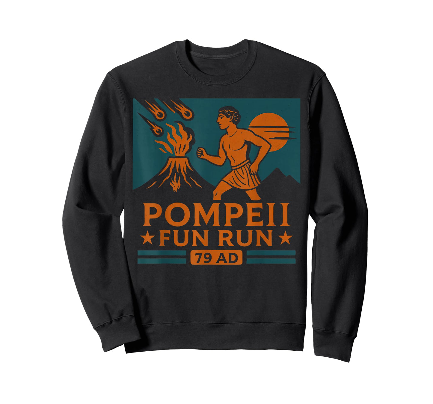 Pompeii Fun Run 79 AD Funny Volcano Geography Volcanologist T-Shirt
