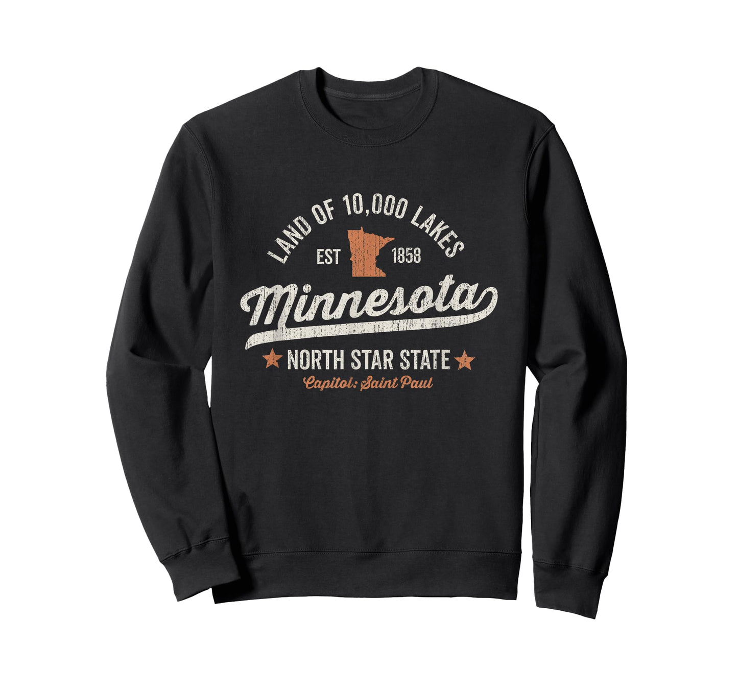 Minnesota Vintage Sports Design North Star State Rough T-Shirt