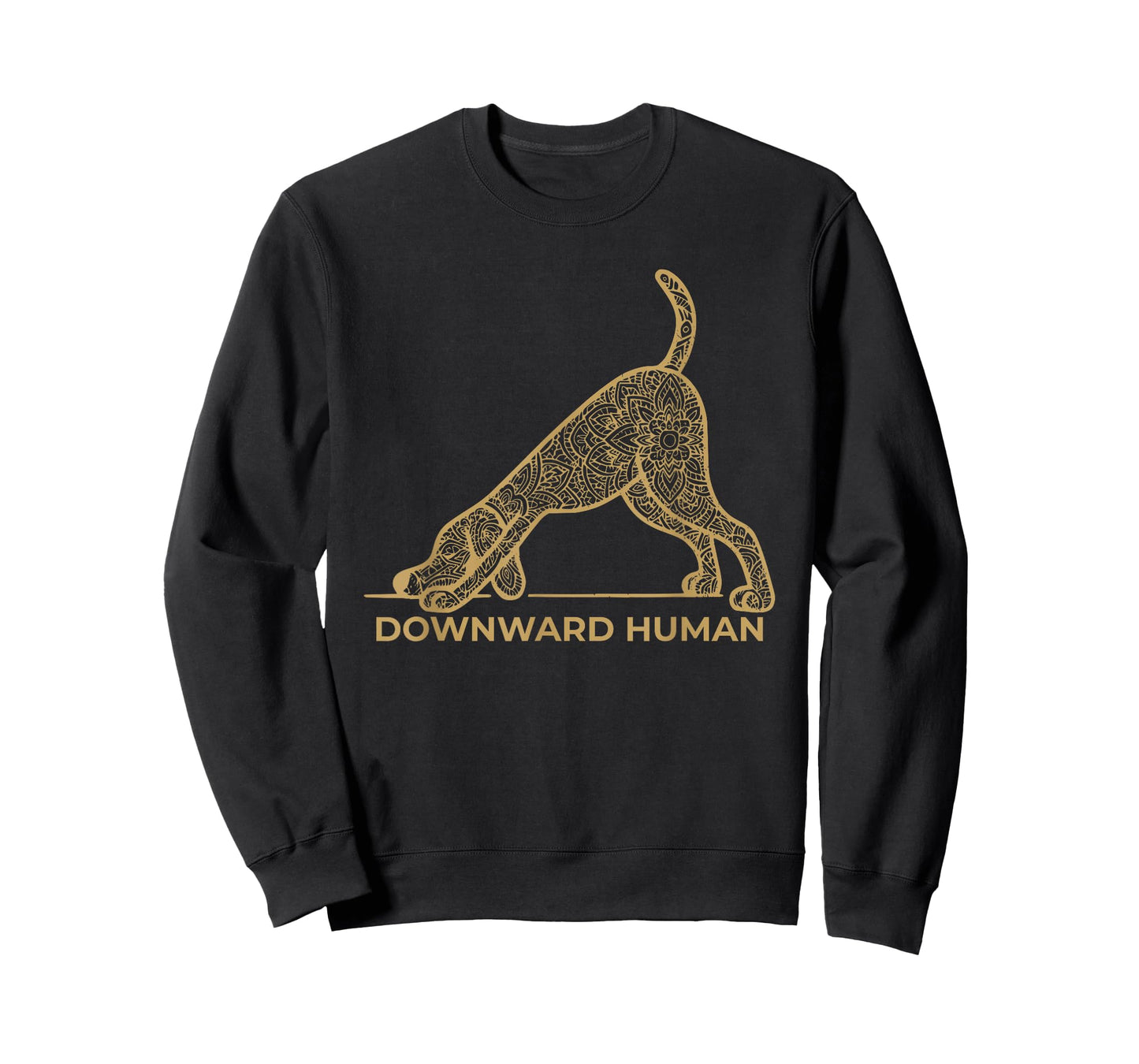 Downward Human – Mandala Dog Yoga Pose Yoga Dog Lover T-Shirt