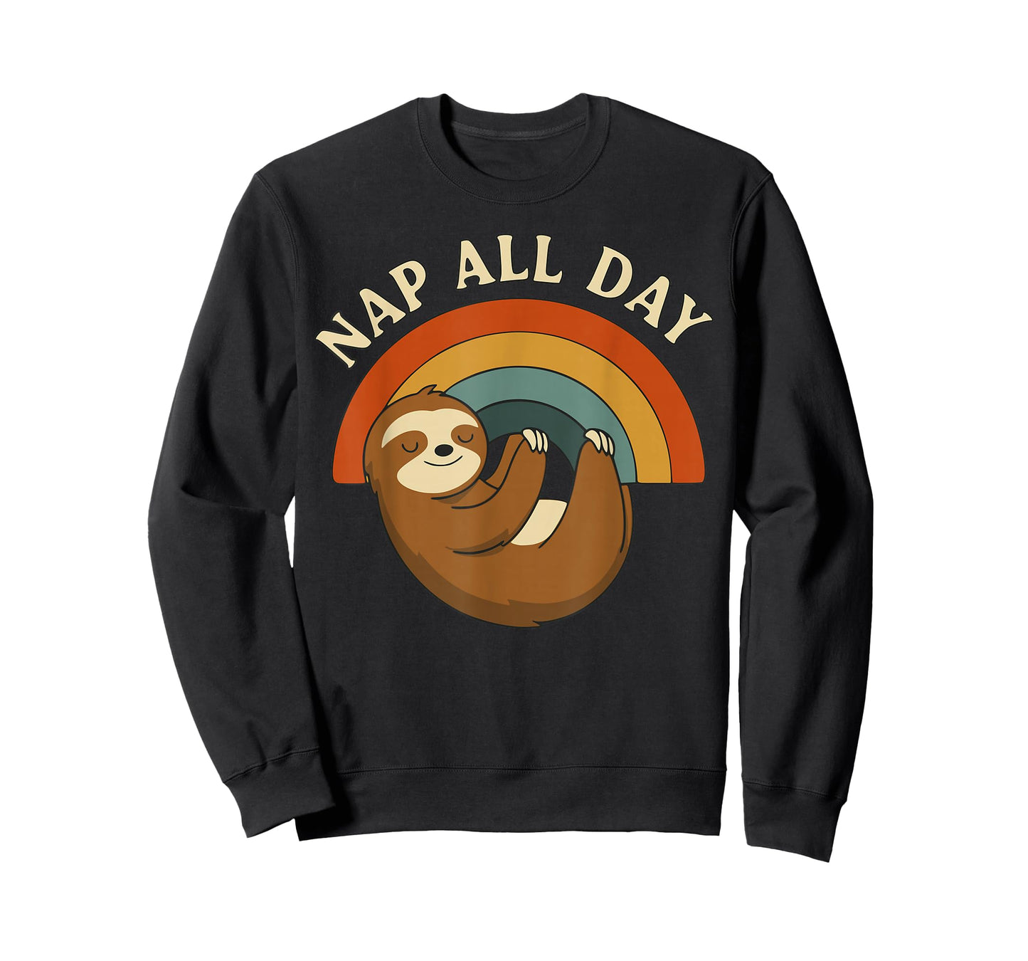 Nap All Day – Funny Retro Sloth Relaxation T-Shirt