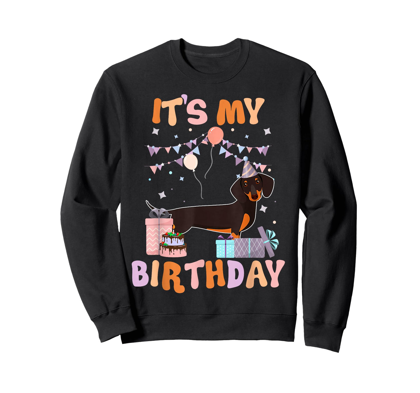 Its My Birthday Dachshund Dog Funny Birthday Party Dog Lover T-Shirt