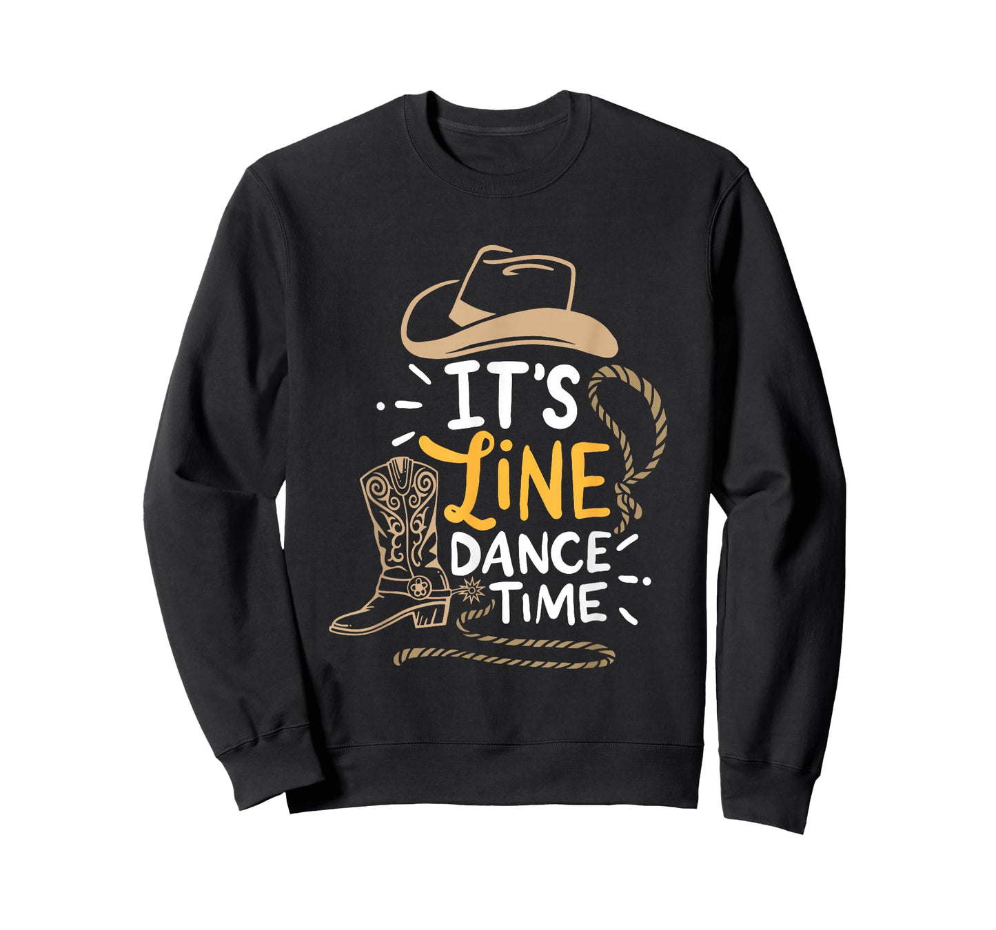 Cool Line Dance It's Line Dance Time Country Western Boots T-Shirt