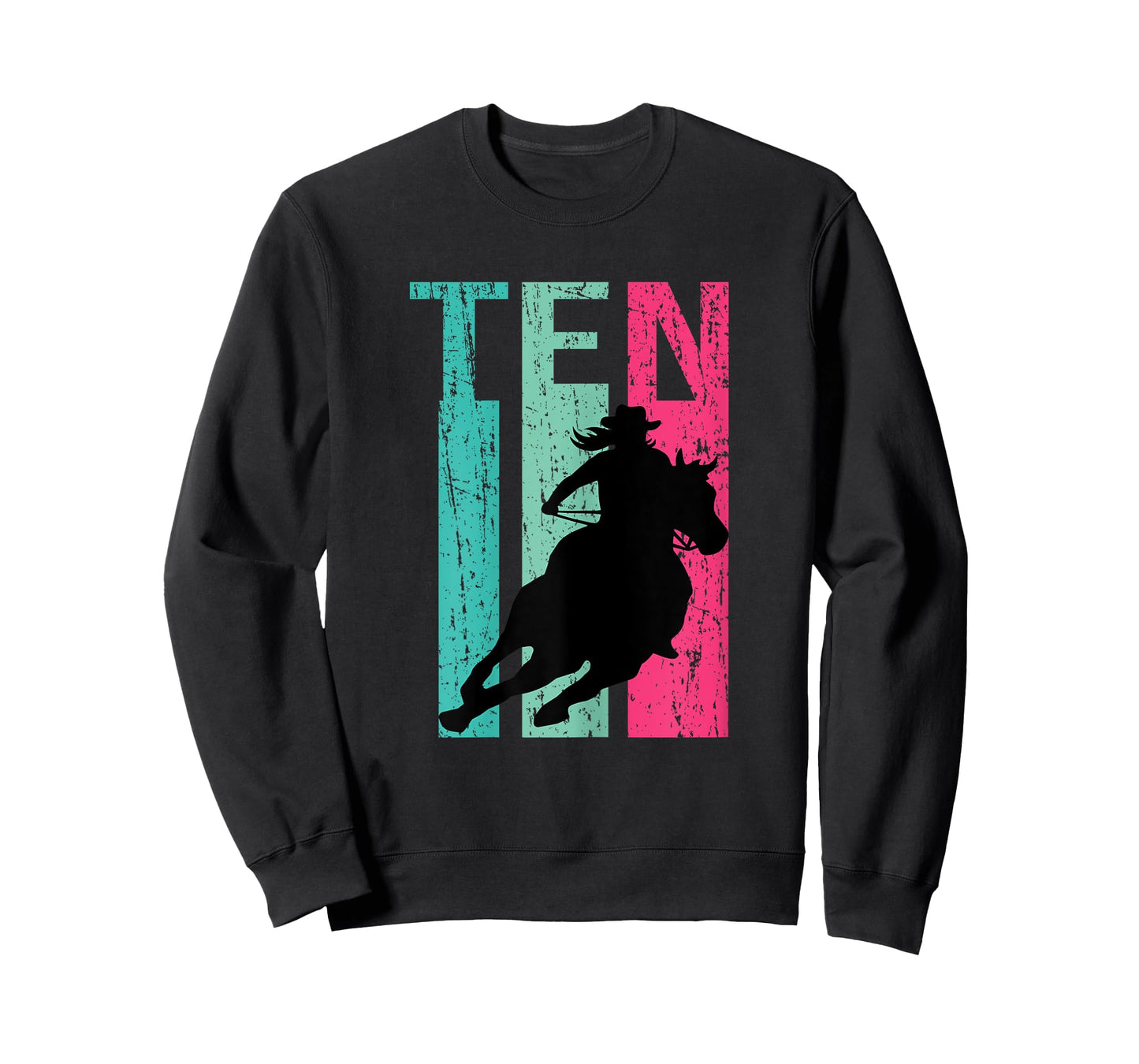 Retro Rodeo 10th Birthday Horse Lover Cowgirl Country 10 T-Shirt