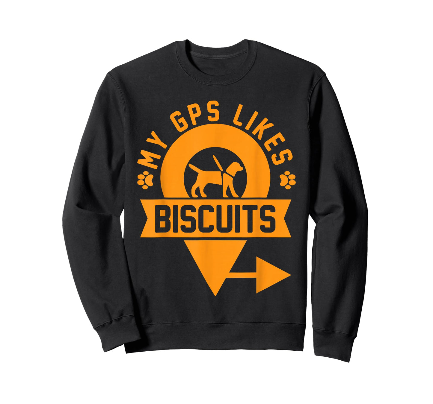 My GPS Likes Biscuits Funny Blind Service Animal Guide Dog T-Shirt
