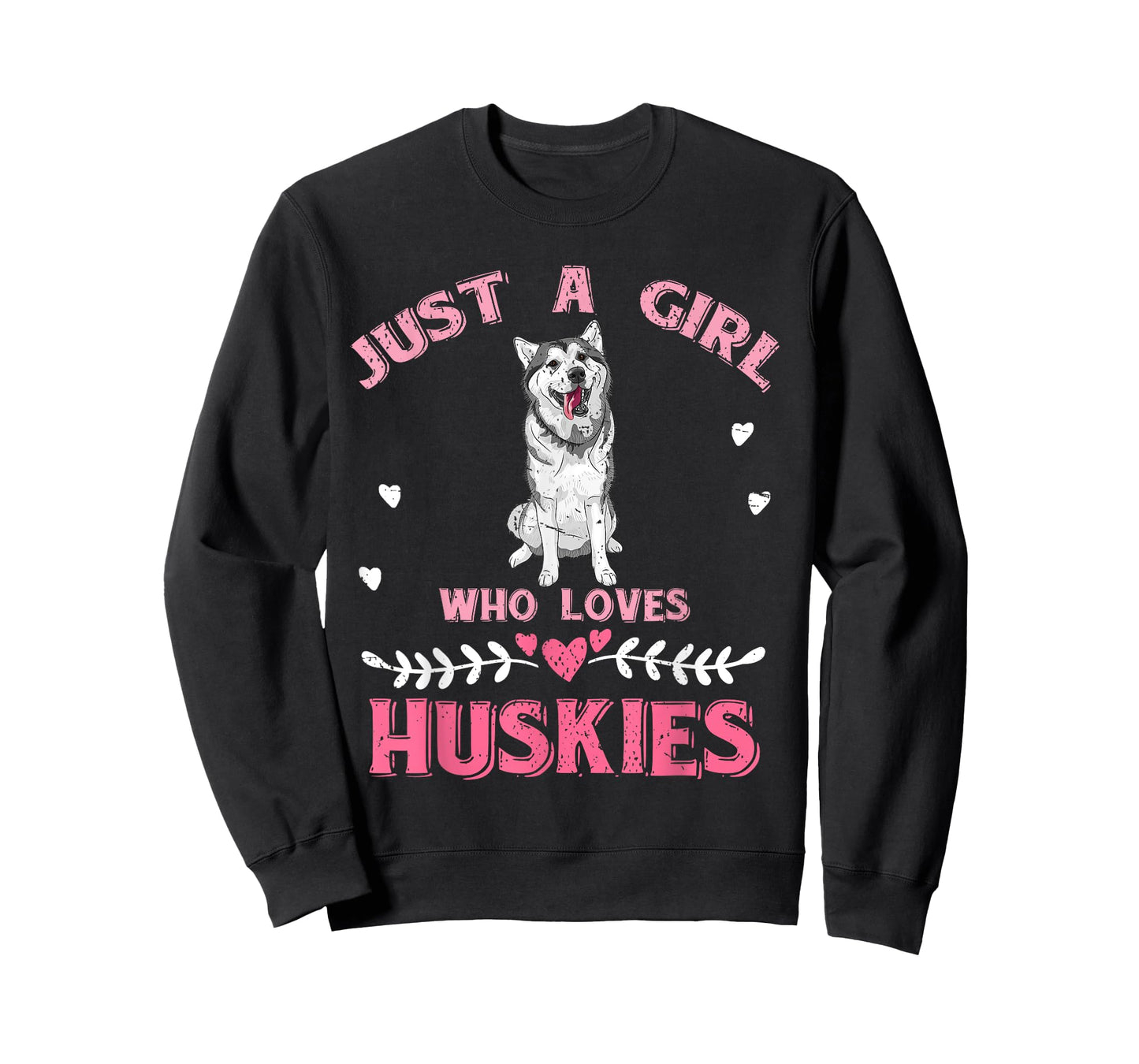 Just A Girl Who Loves Huskies Dog Lover Women Girls Husky T-Shirt