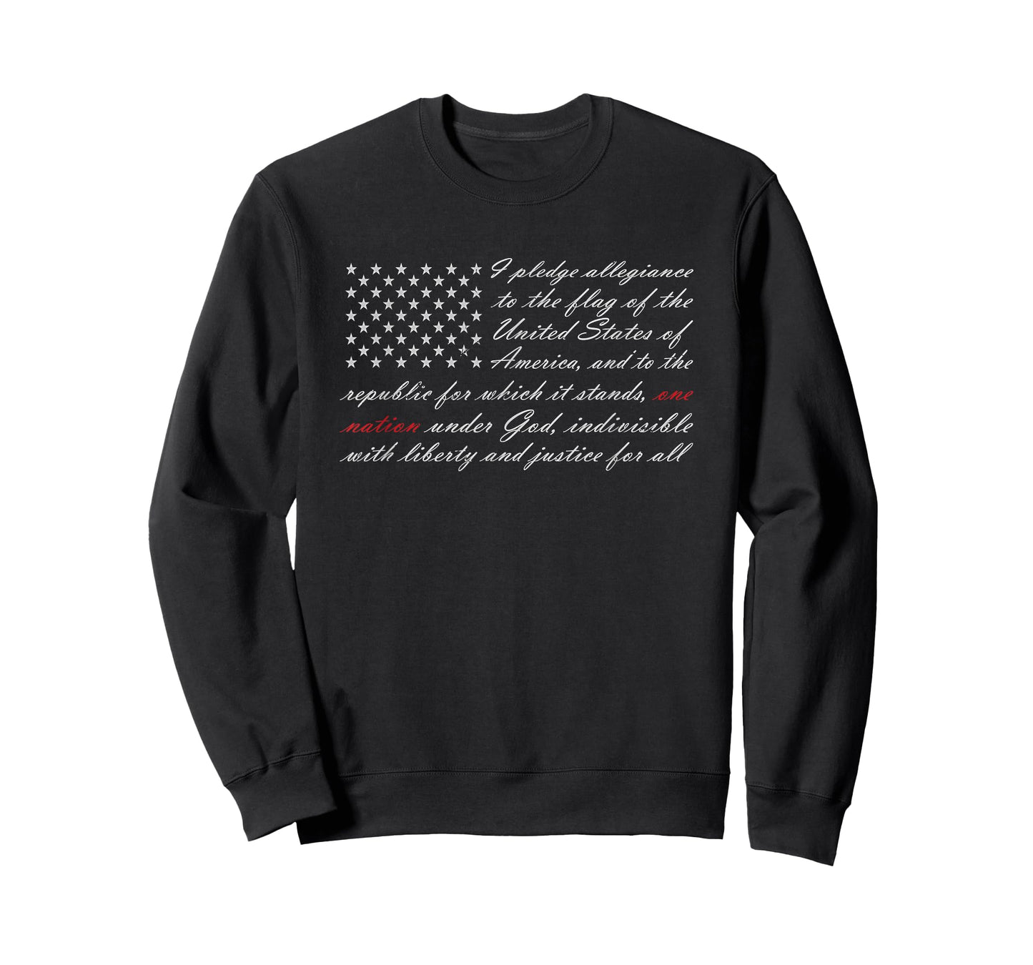 One Nation Pledge of Allegiance American Flag T-Shirt
