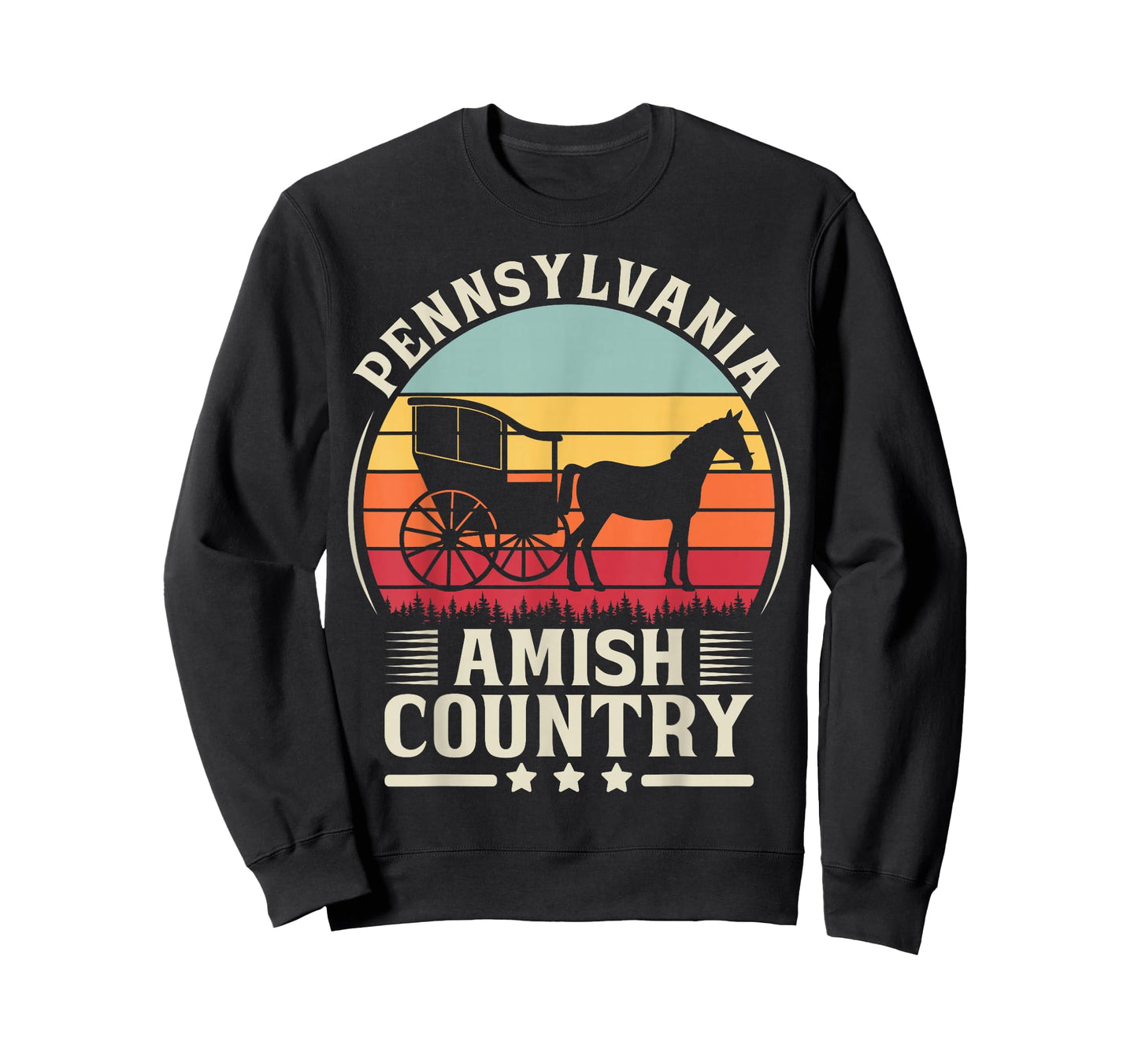 Funny Amish Horse & Buggy Lancaster Pennsylvania Souvenir T-Shirt