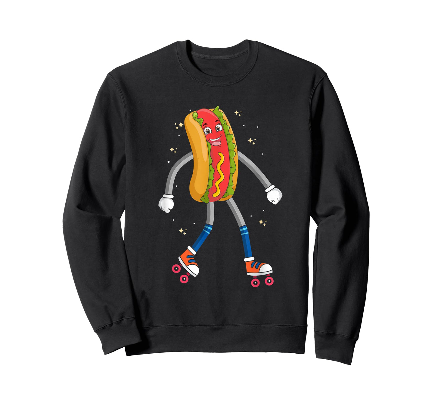 Hot Dog on Rollerskates, Roller Blades Skater Skating Hotdog T-Shirt