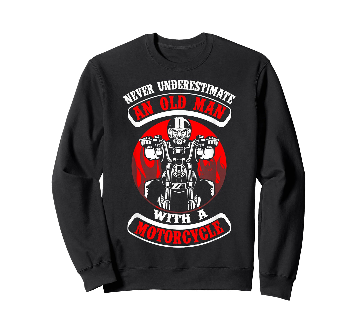 Never Underestimate An Old Man With A Motorcycle T-Shirt