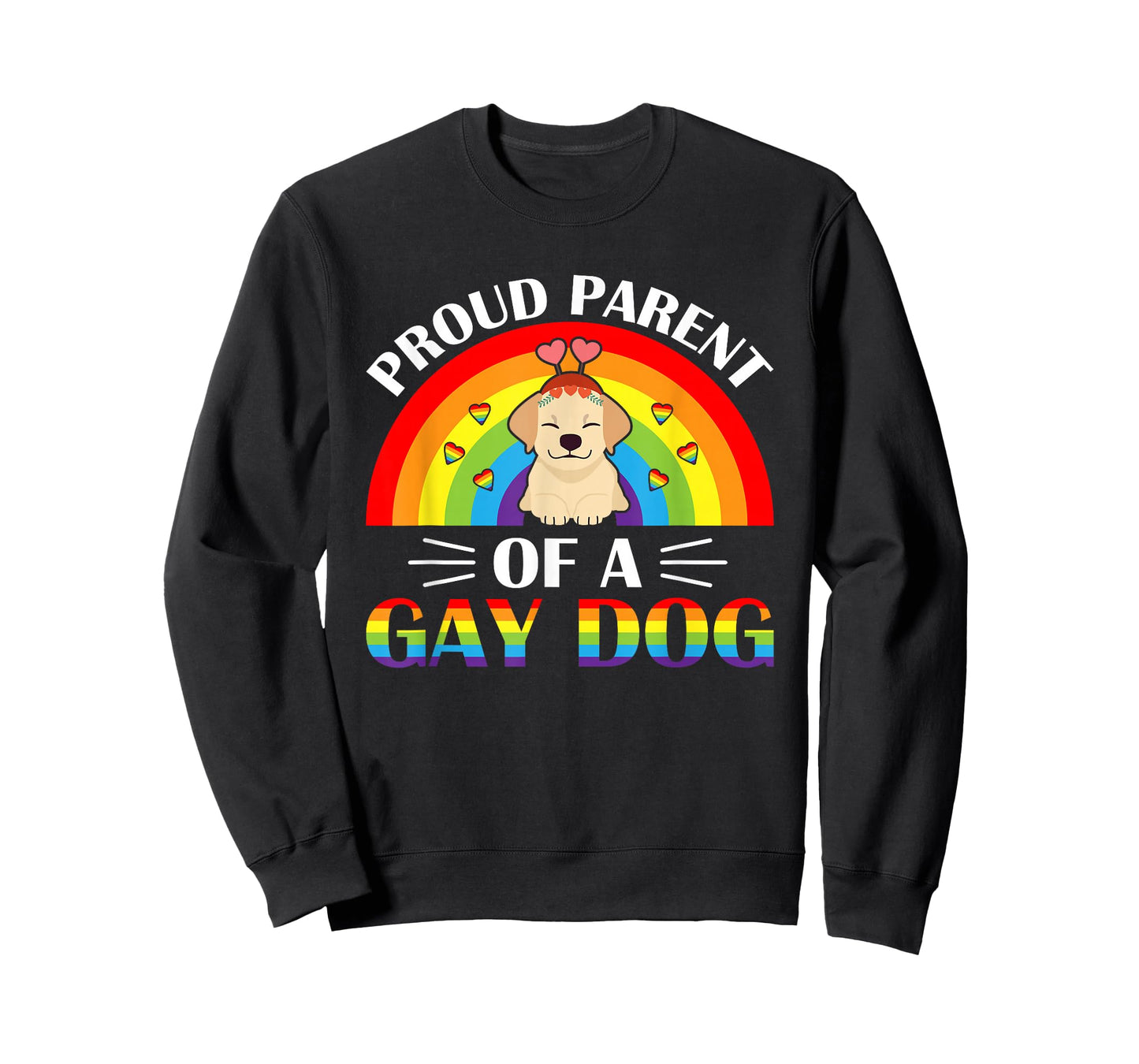 Parents of a Gay Dog LGBTQ Rainbow Pride T-Shirt