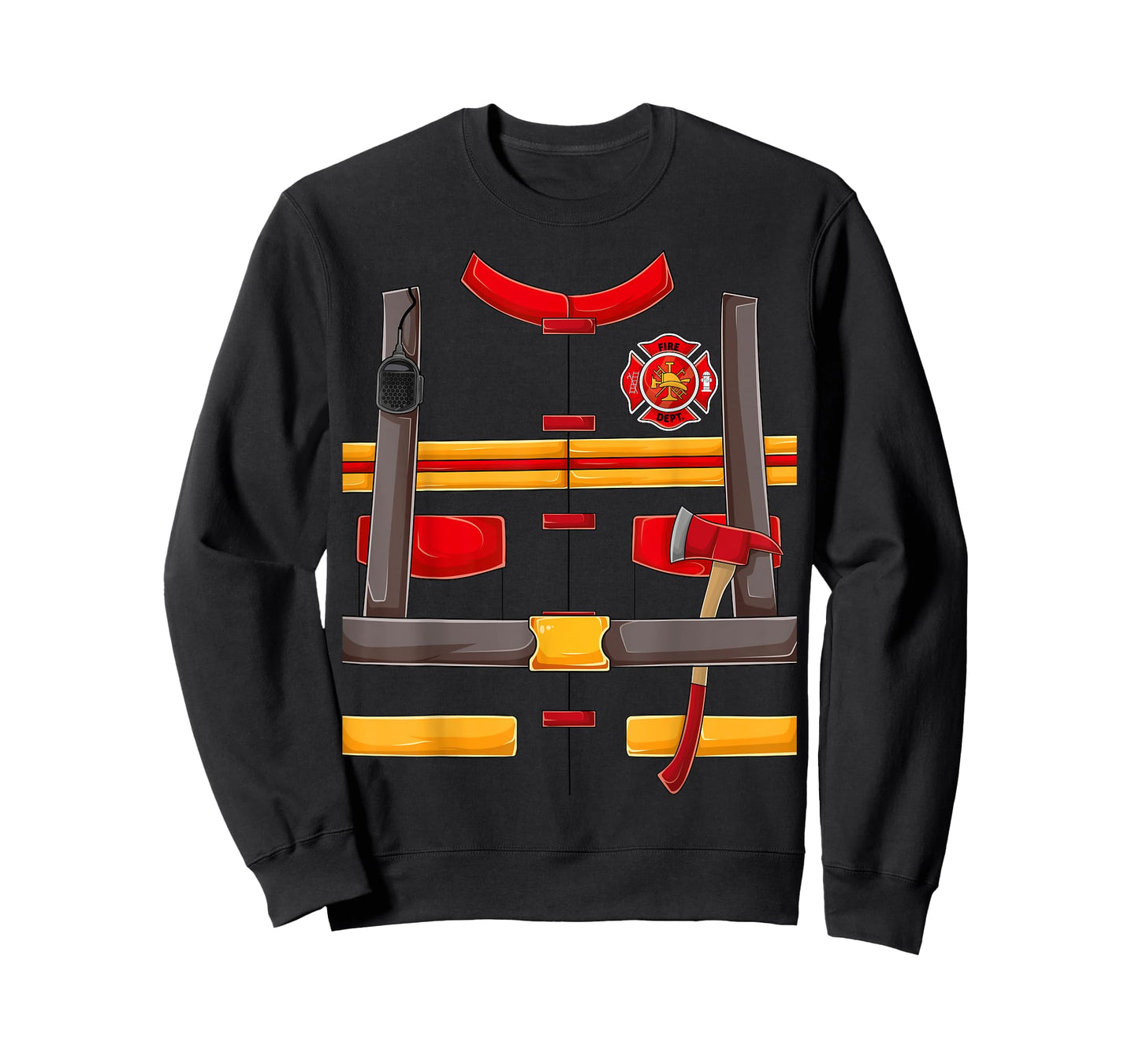 Firefighter Fireman Halloween Costume for Boys kids men DIY T-Shirt