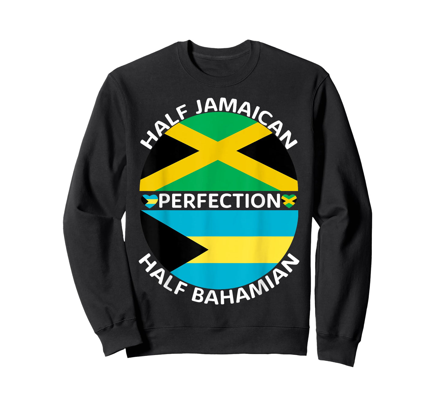 Half Jamaican Half Bahamian Bahamas Jamaica Flag Men Women T-Shirt